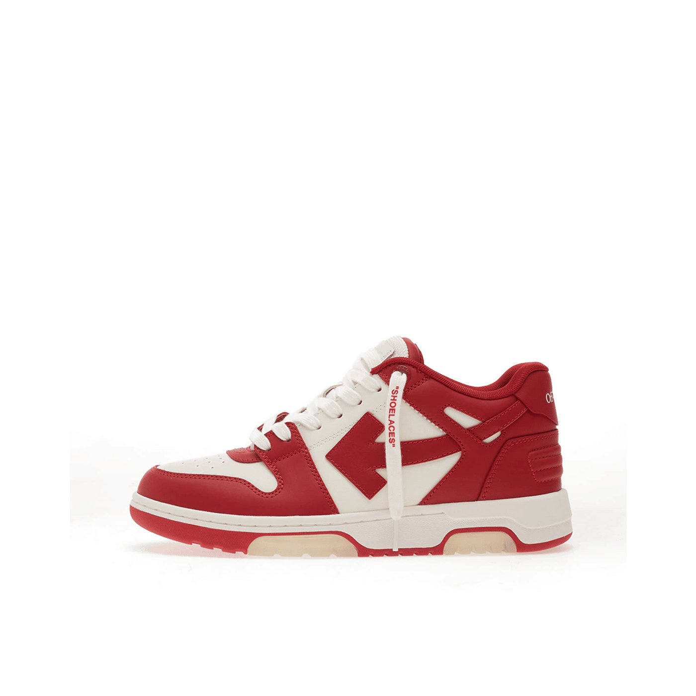 Off-White Wmns Out Of Office Calf Lea "White/Haute Red" | OWIA259S26LEA0020127