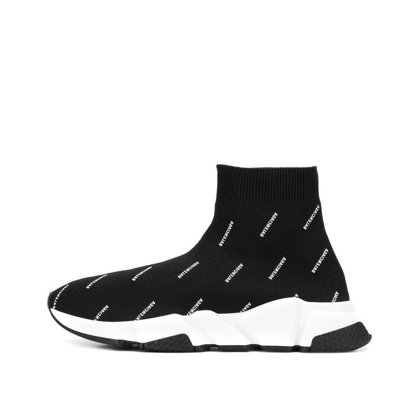 Balenciaga Balenciaga Speed Allover Logo Trainer Black Yellow  567014w06501047