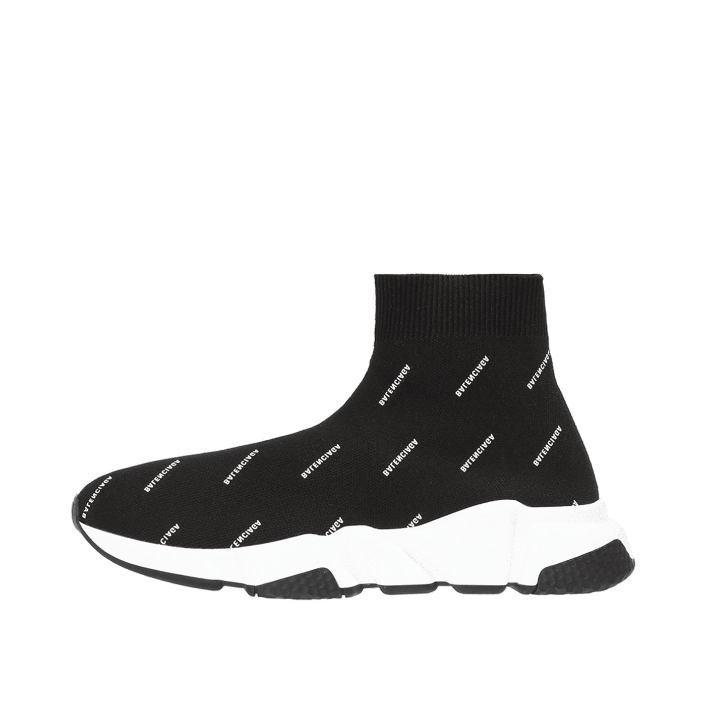 Balenciaga Speed Trainer Logo Print Black White 2020 (W) 525721 W0650 1006