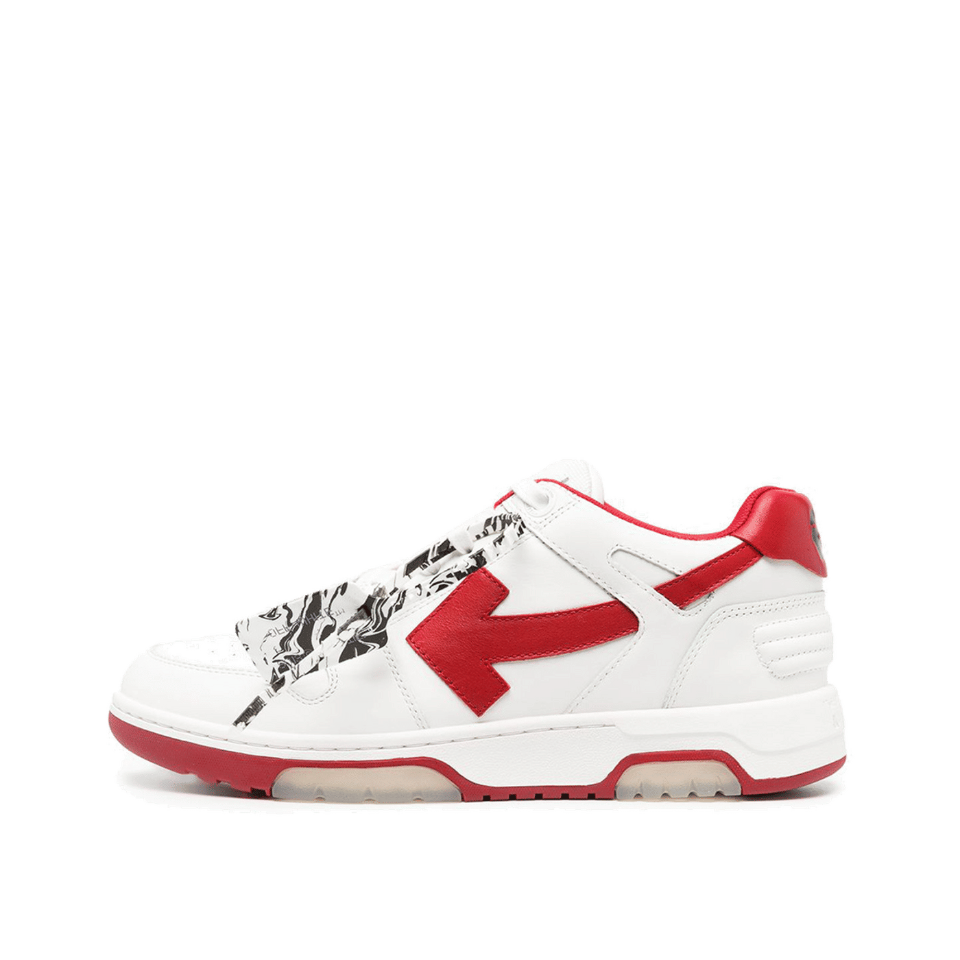 Off-White Off-White Out Of Office OOO Low Top White Red OMIA189R21LEA0010125