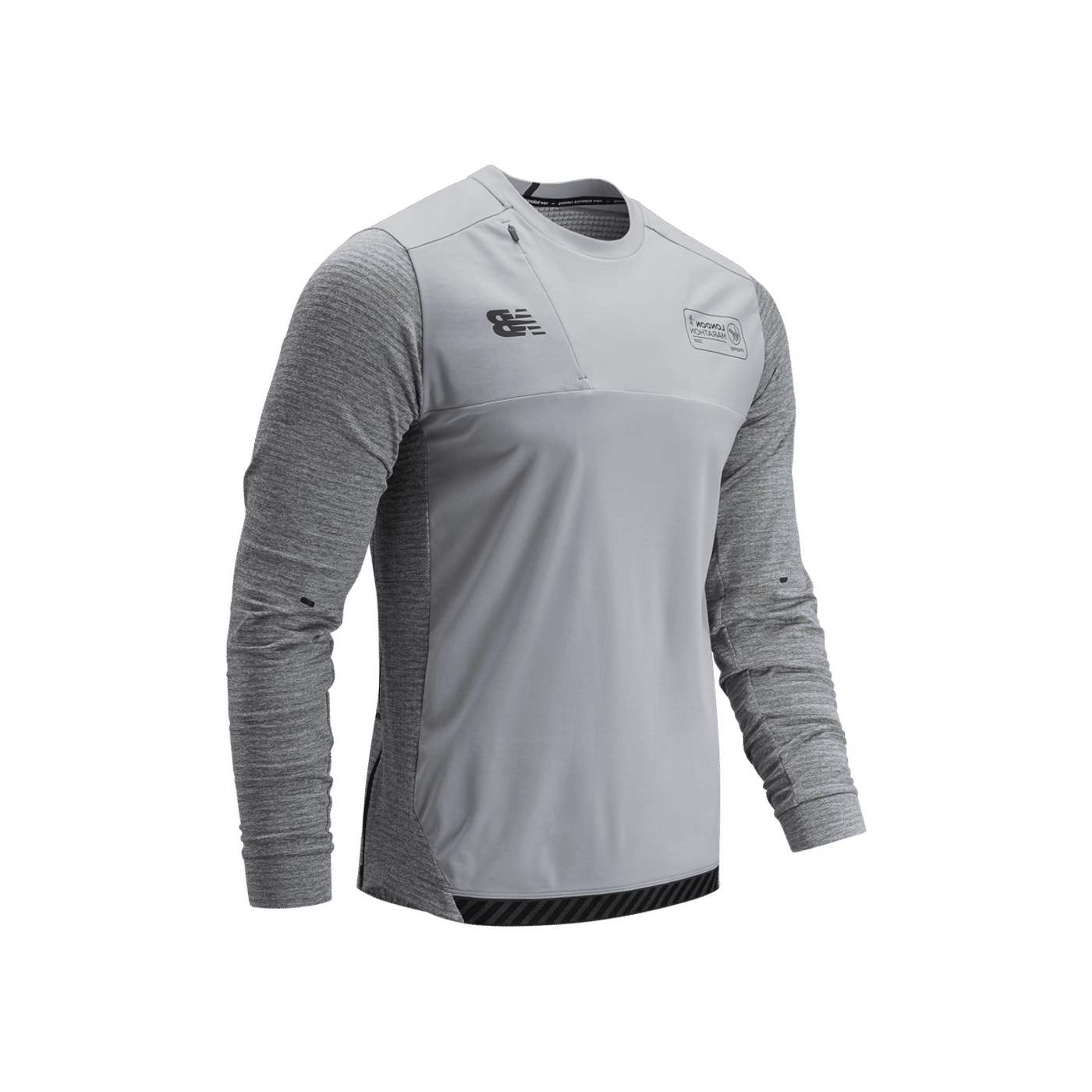 New Balance LDN Q Speed Run Crew Pullover "Athletic Grey" | MT93256DAG