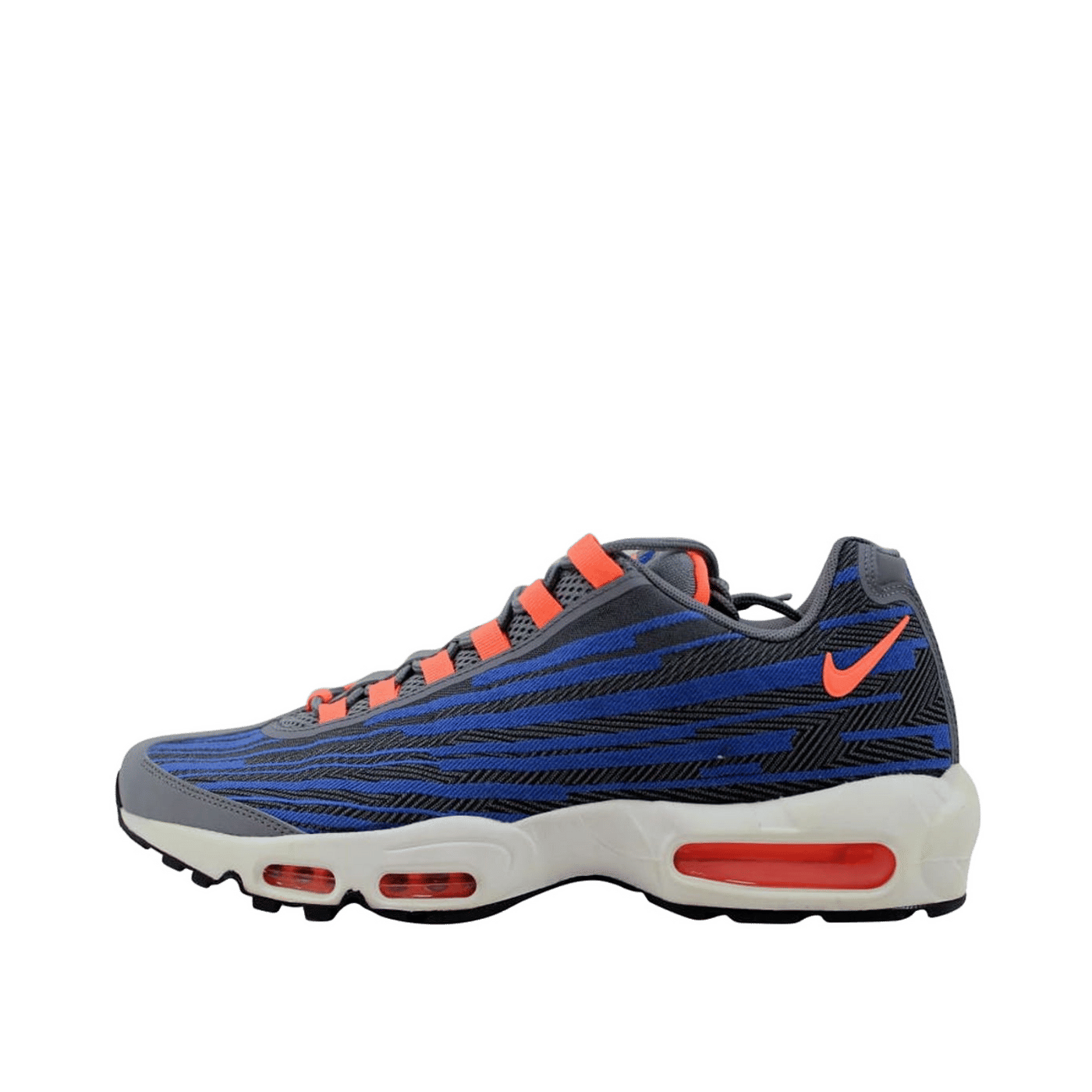 Nike Air Max 95 JCRD "Cool Grey/Bright Mango-Black-Game Royal" | 644793-004