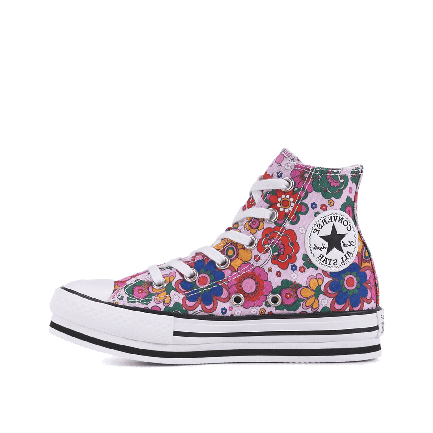 Converse Girls Unite Platform Chuck Taylor All Star High Top voor kids Cherry Blossom/Multi/White 668017C