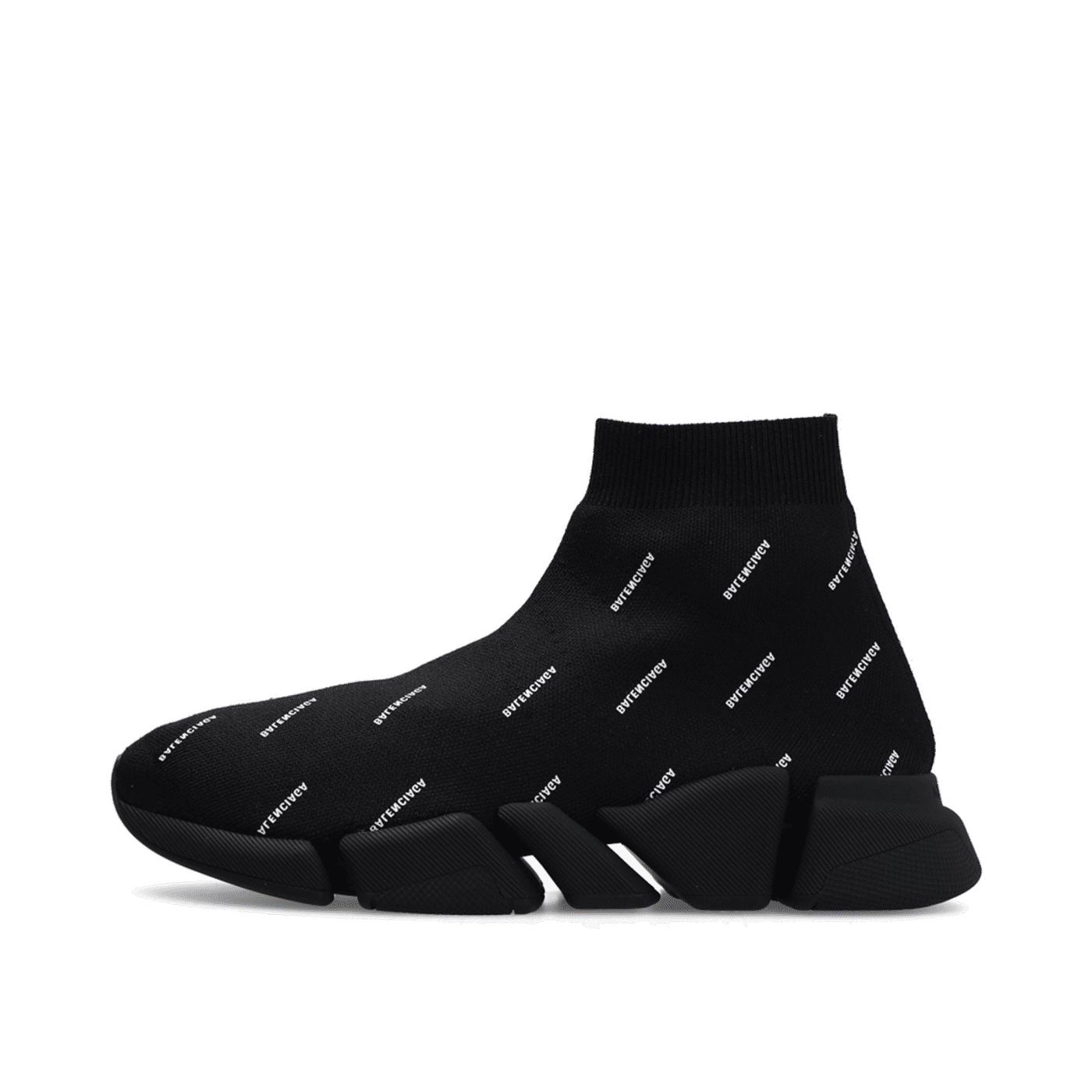 Balenciaga Speed Trainer 2.0 All Over Logo Black White (W) 617196W2DBO1090