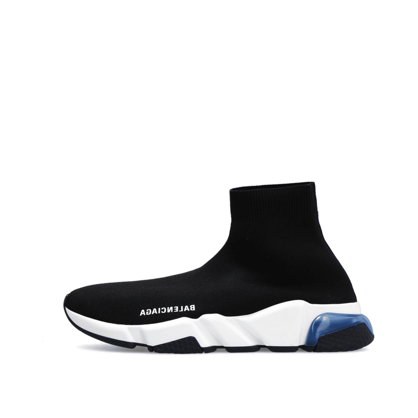 Balenciaga Speed Trainer Black Blue Clear Sole 607544W05GG1941