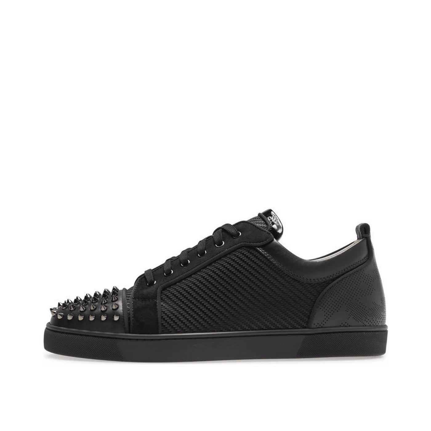 Christian Louboutin Louis Junior Spikes Orlato Flat Black 3210383B142