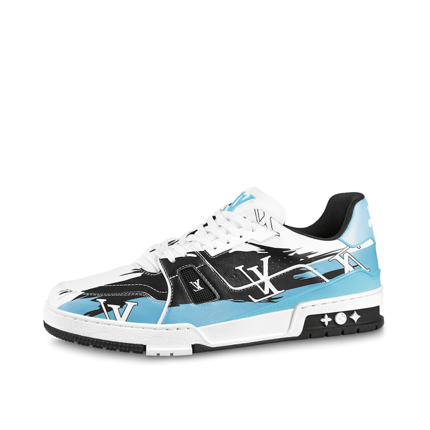 Louis Vuitton LV Trainer #54 Graphic Print White Black Blue 1AA376