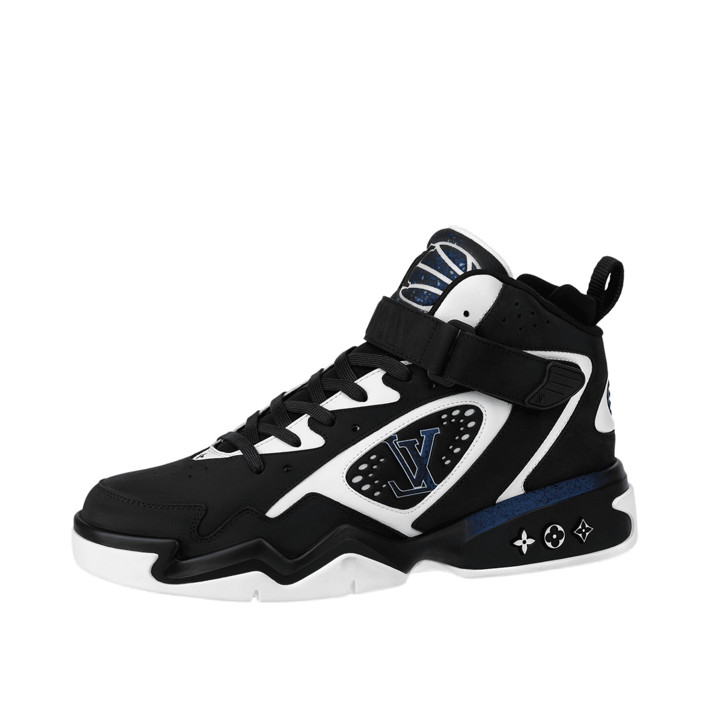 Louis Vuitton LV Trainer 2 Black White Blue 1AAHC6
