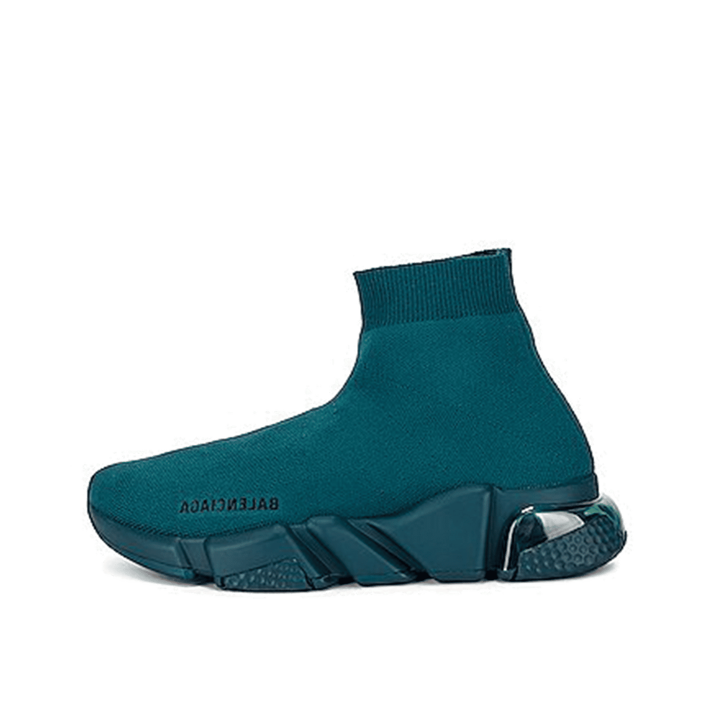 Balenciaga Speed Trainer Clear Sole Full Dark Green (W) 607543W2DBL3011