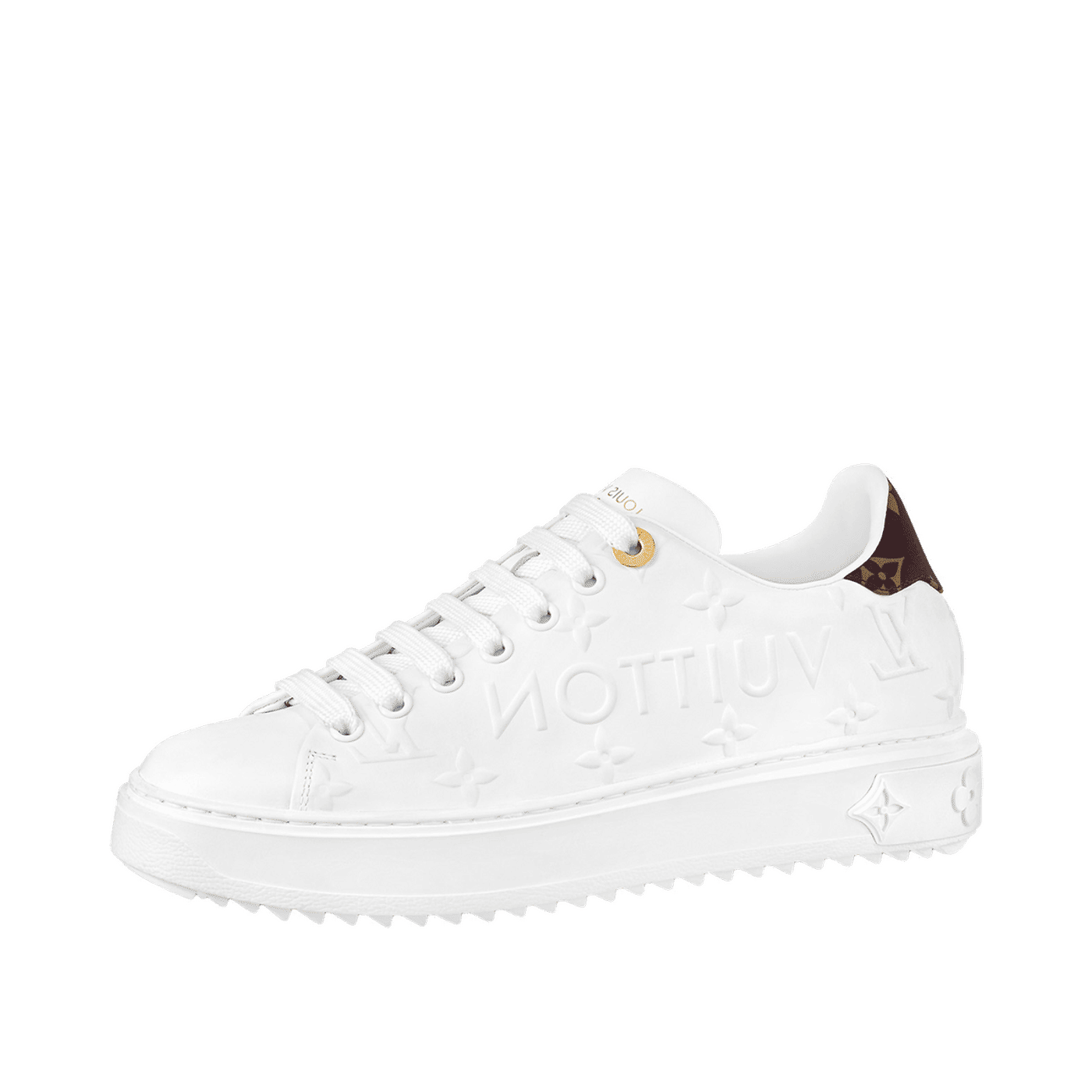 Louis Vuitton Time Out Debossed LV Monogram Leather White White (W) 1AAP6H