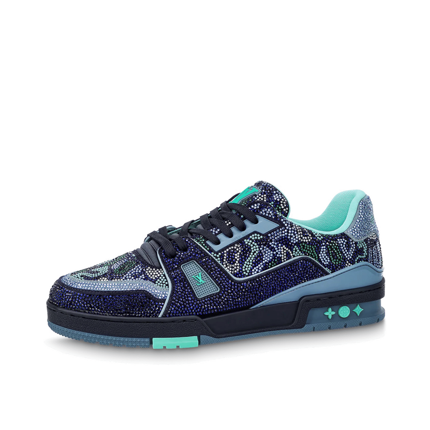 Louis Vuitton LV Trainer Marine Navy Blue Crystal 1AARGM