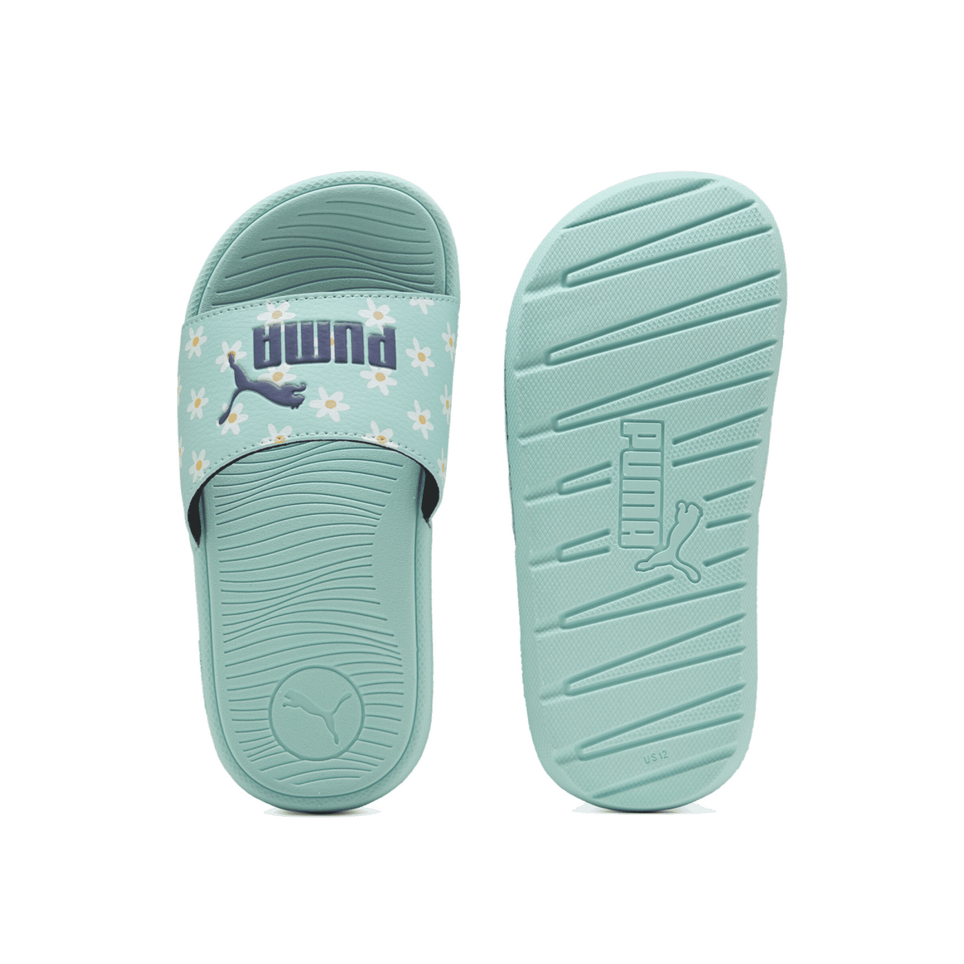 Puma Cool Cat 2.0 Daisies Slides Kids "Safe Lake/Blue Crystal/White" | 400908-02