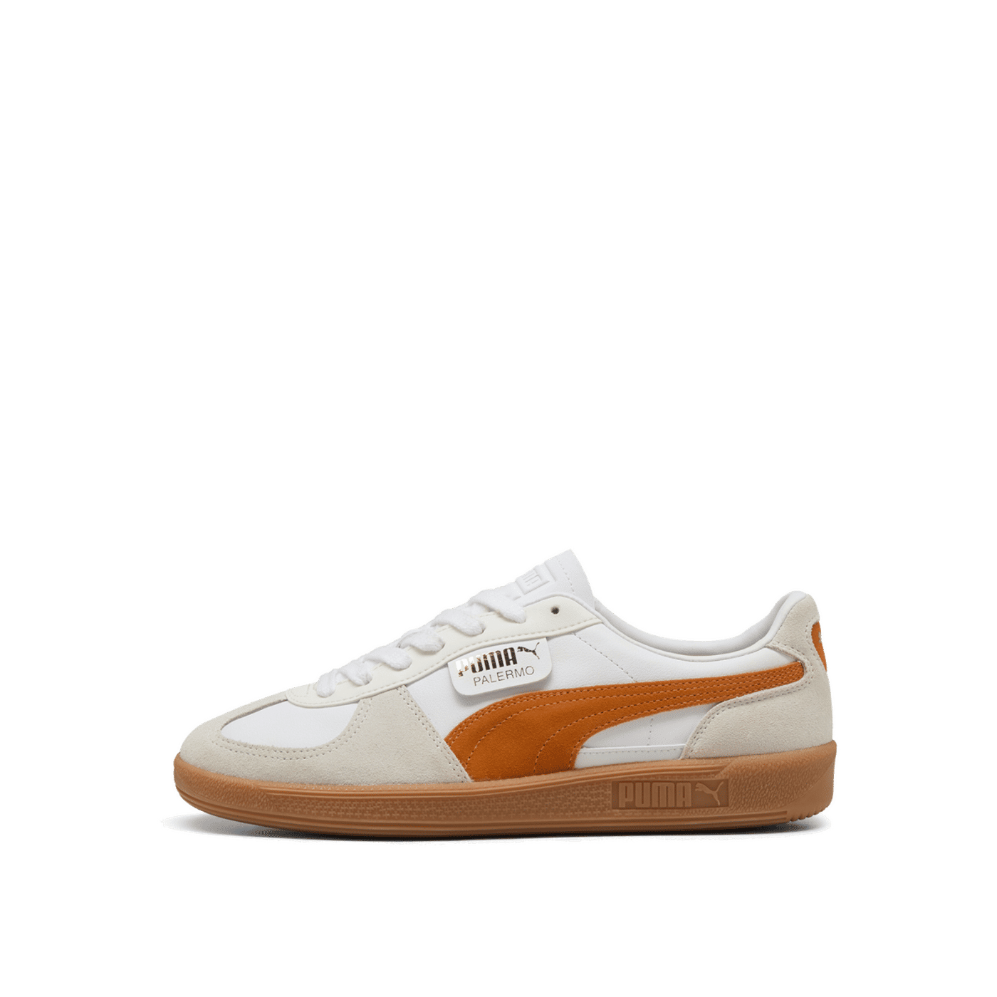 Puma Palermo Leather "White/Warm White/Orange Glo" | 396464-16