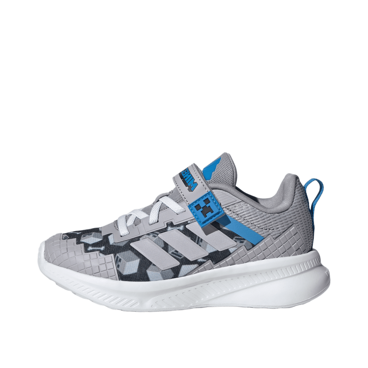 Adidas Minecraft Fortarun 4.0 "Glory Grey / Lucid Ray Blue" | JR1945