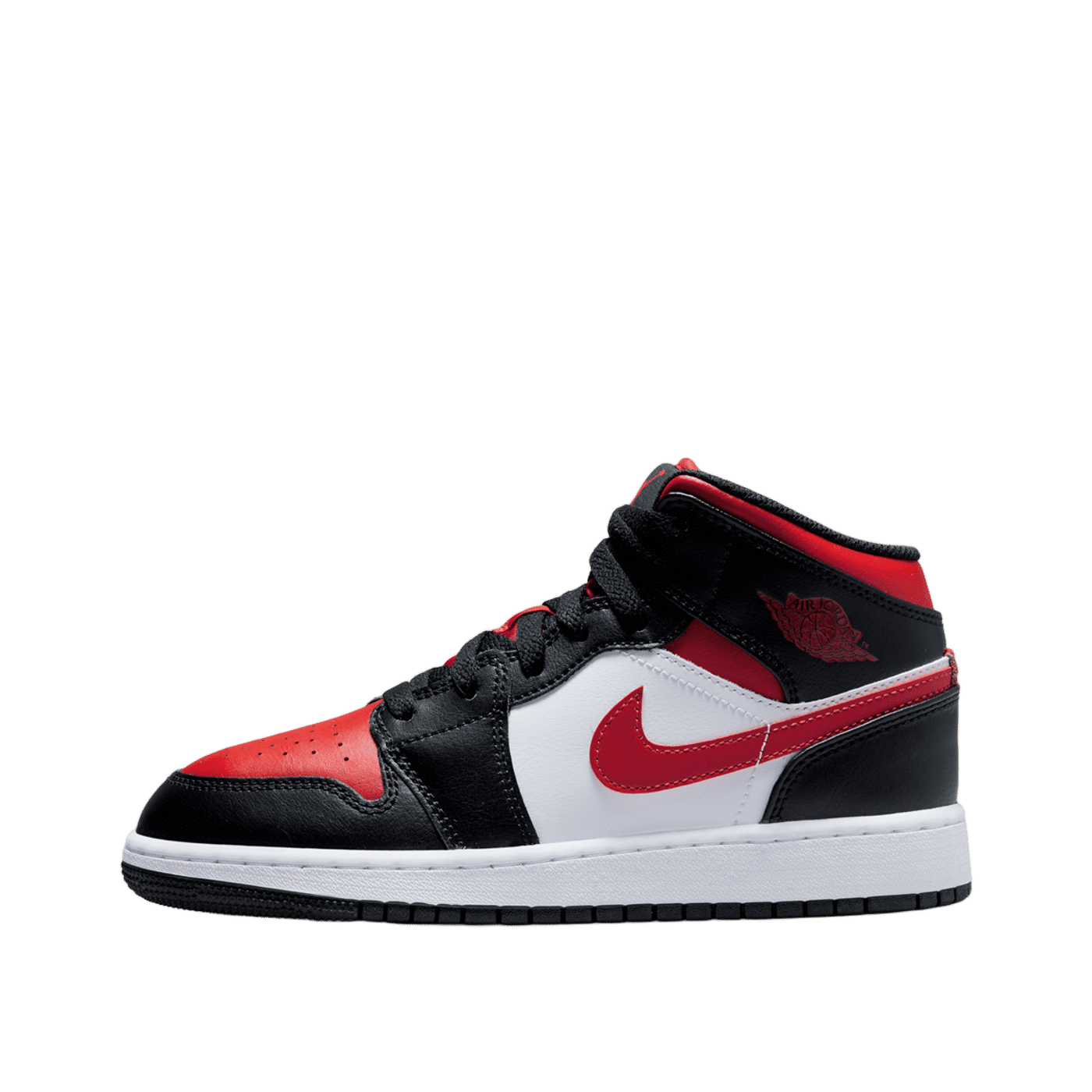 Air Jordan 1 Mid "Alternate Bred Toe" (GS) | 554725-079