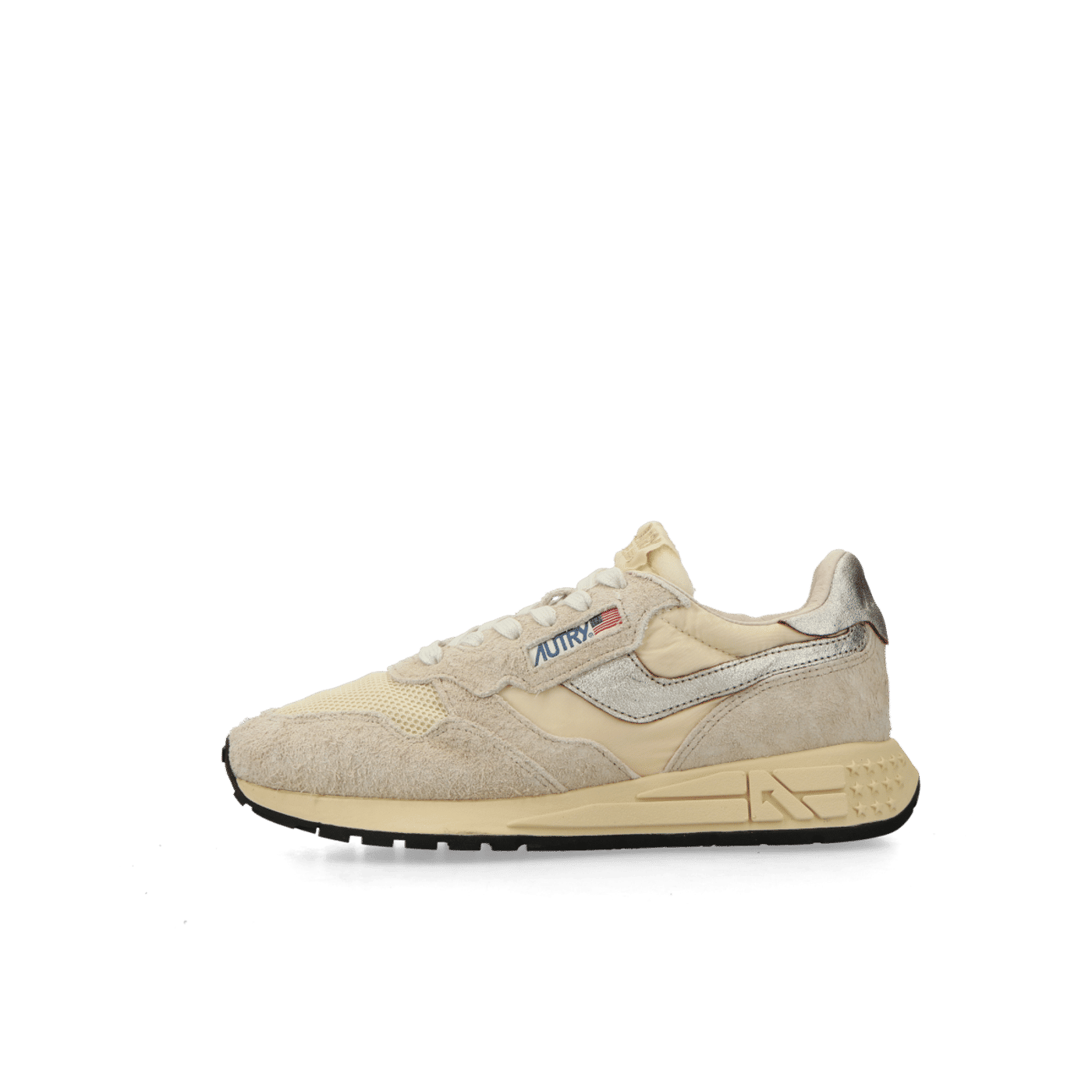 Autry Reelwind Low "Suede/Mesh Ecru/Platinum" | WWLWUT24