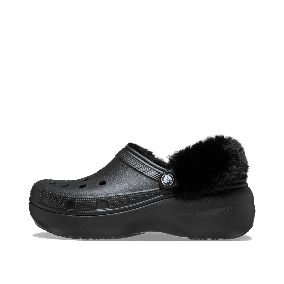 Crocs Classic Platform Fuzz Lined Clog "Black" | 212854001