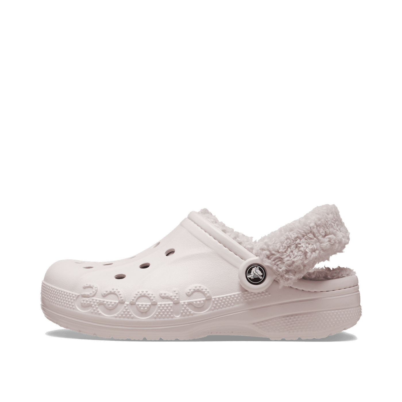 Crocs Baya Lined Fuzz-Strap Clog "Barely Pink" | 2066336PI