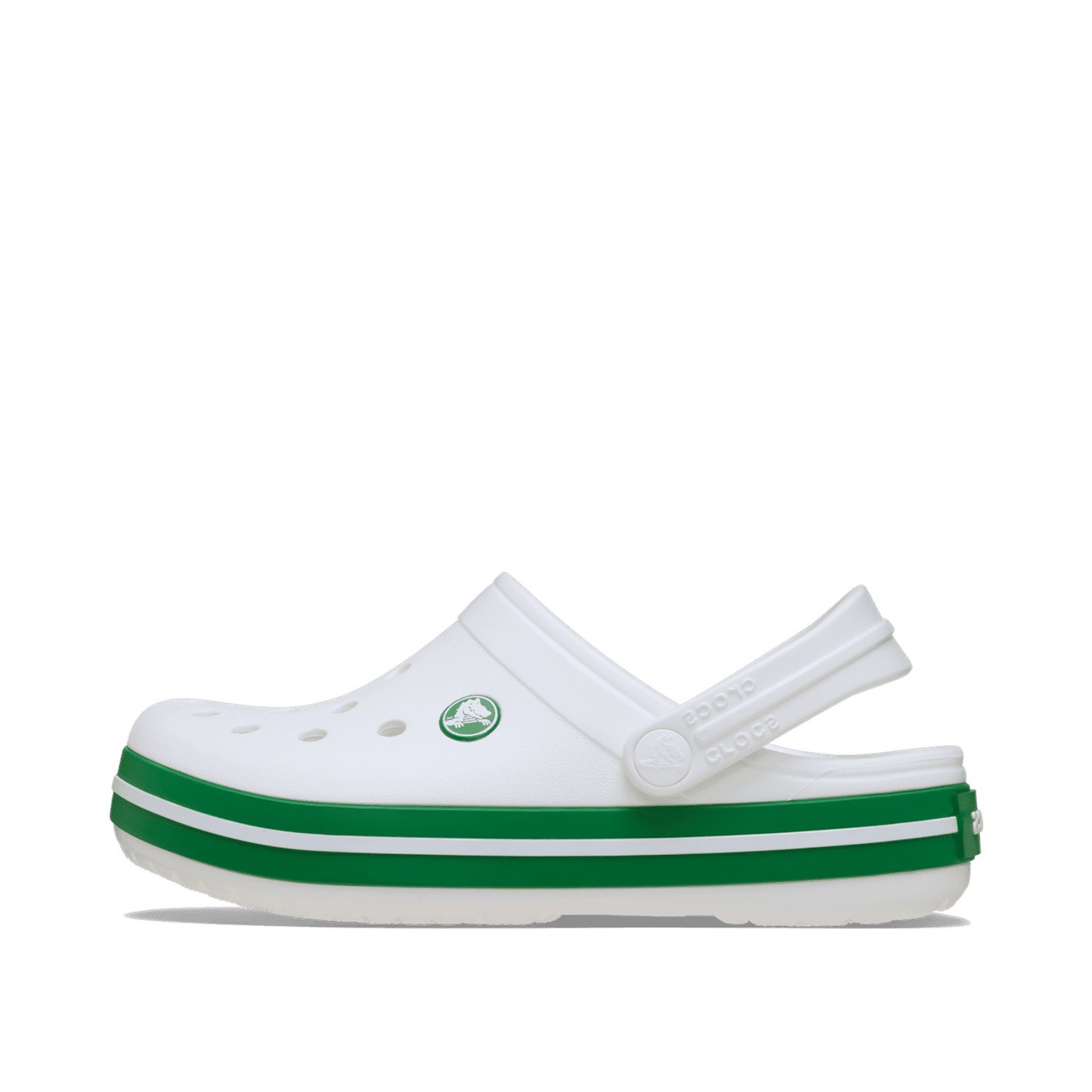 Crocs Crocband Toddler Clog "White/Green Ivy" | 2070051WH
