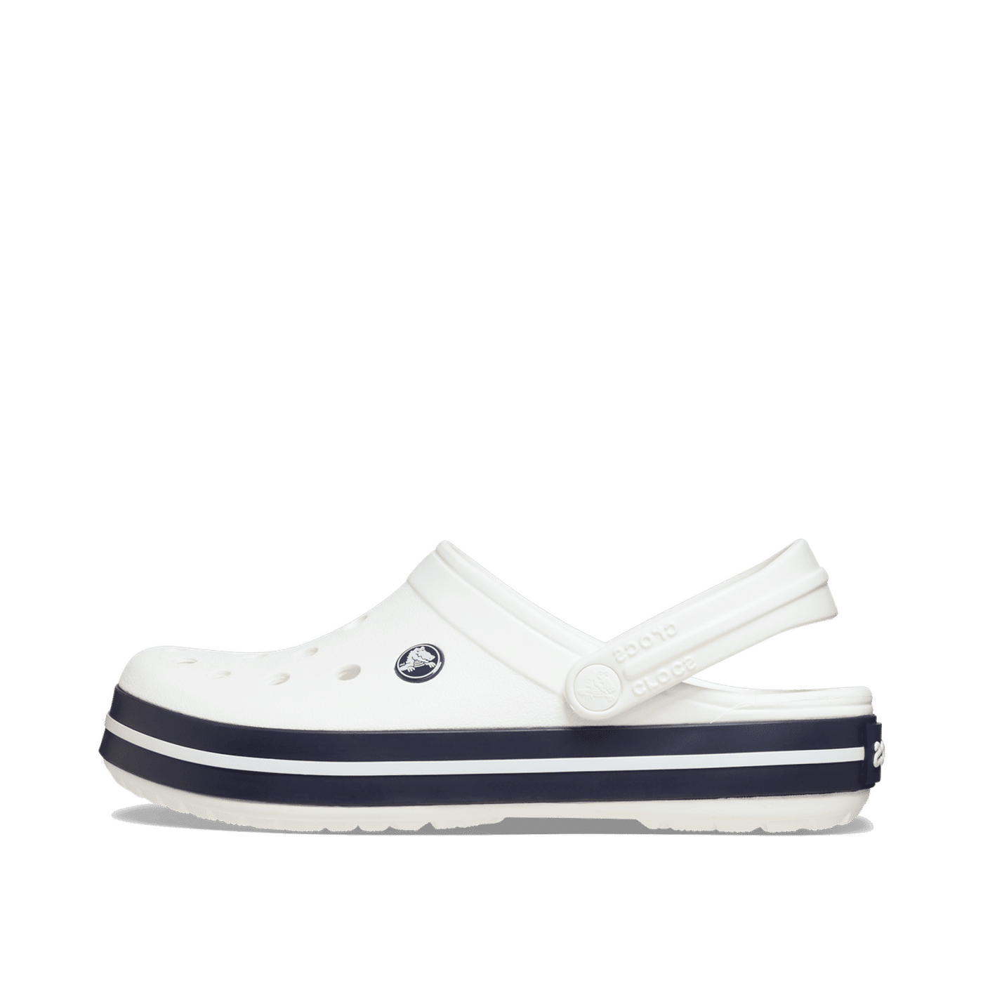 Crocs Crocband Clog "White/White/Navy" | 110161WW