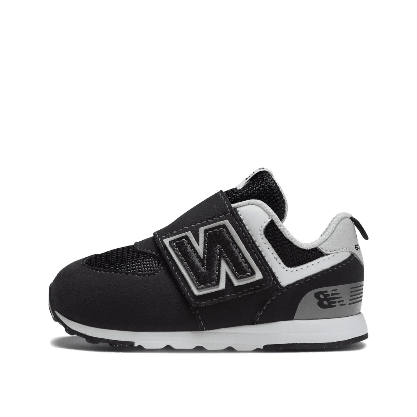 New Balance 574 Kids NEW-B Hook & Loop "Black/Grey" | NW574BK