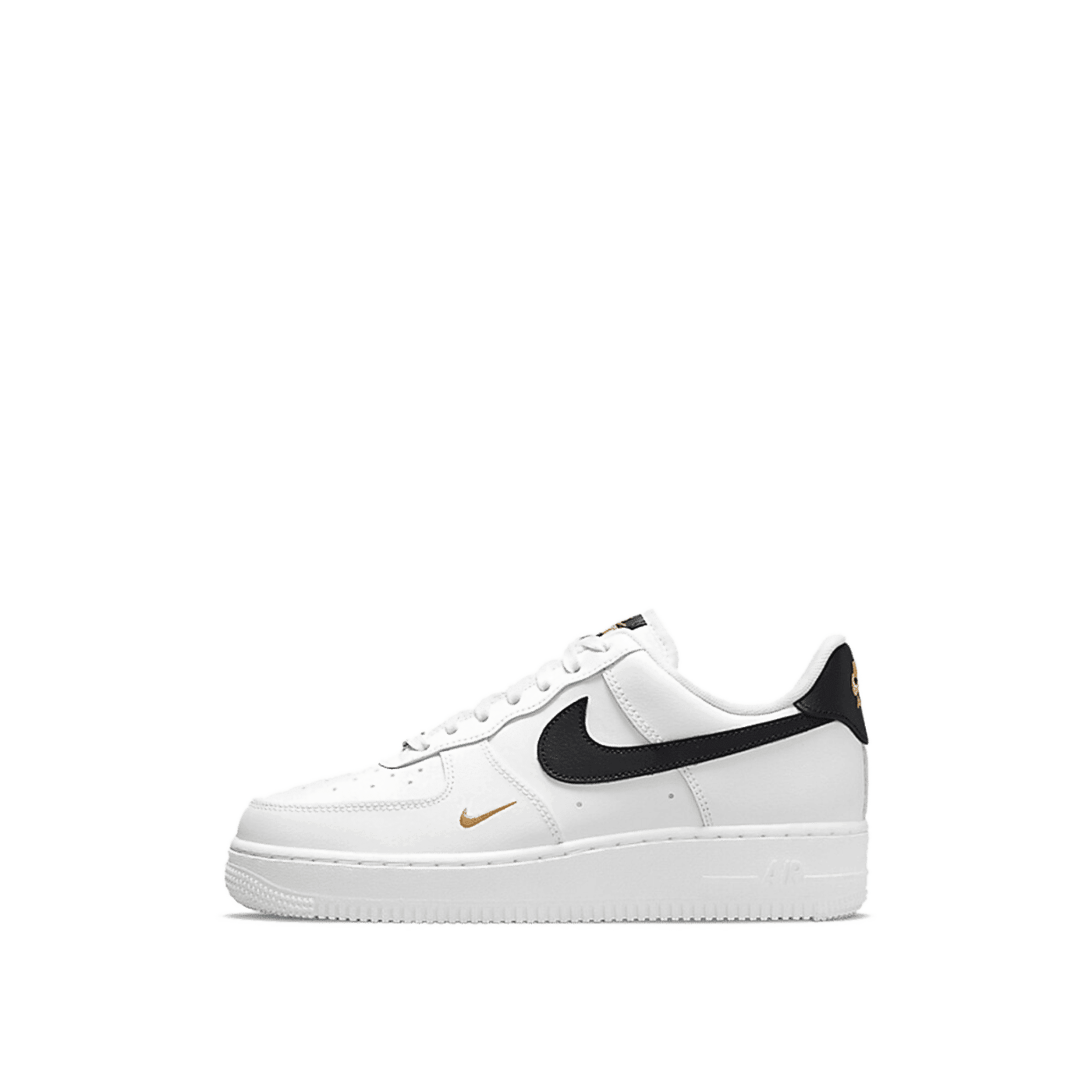 Nike Air Force 1 Low '07 "White/Black/Gold Mini Swoosh" | CZ0270-102