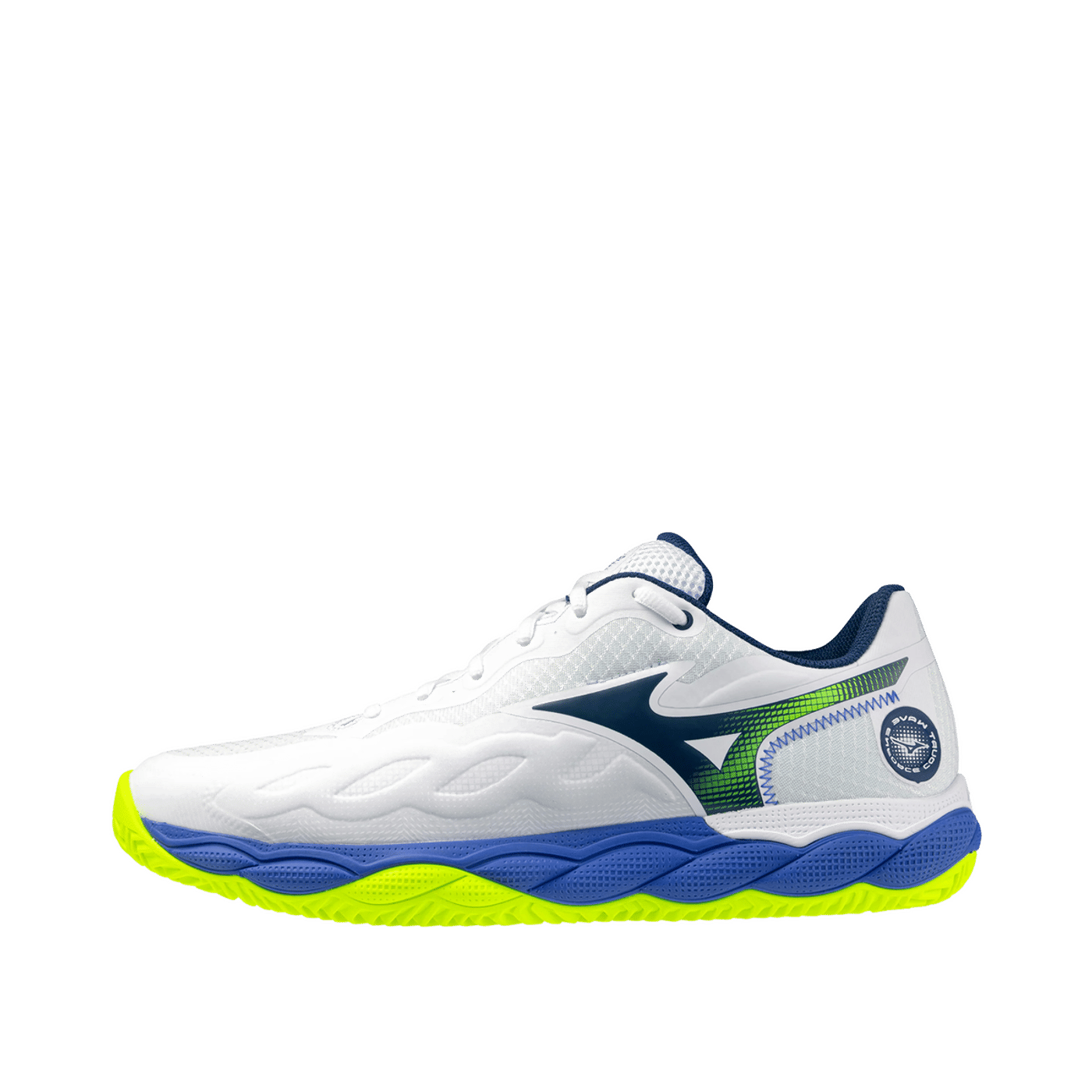 Mizuno WAVE ENFORCE COURT CC "White/Dazzling Blue/Lightning" | 61GC243520