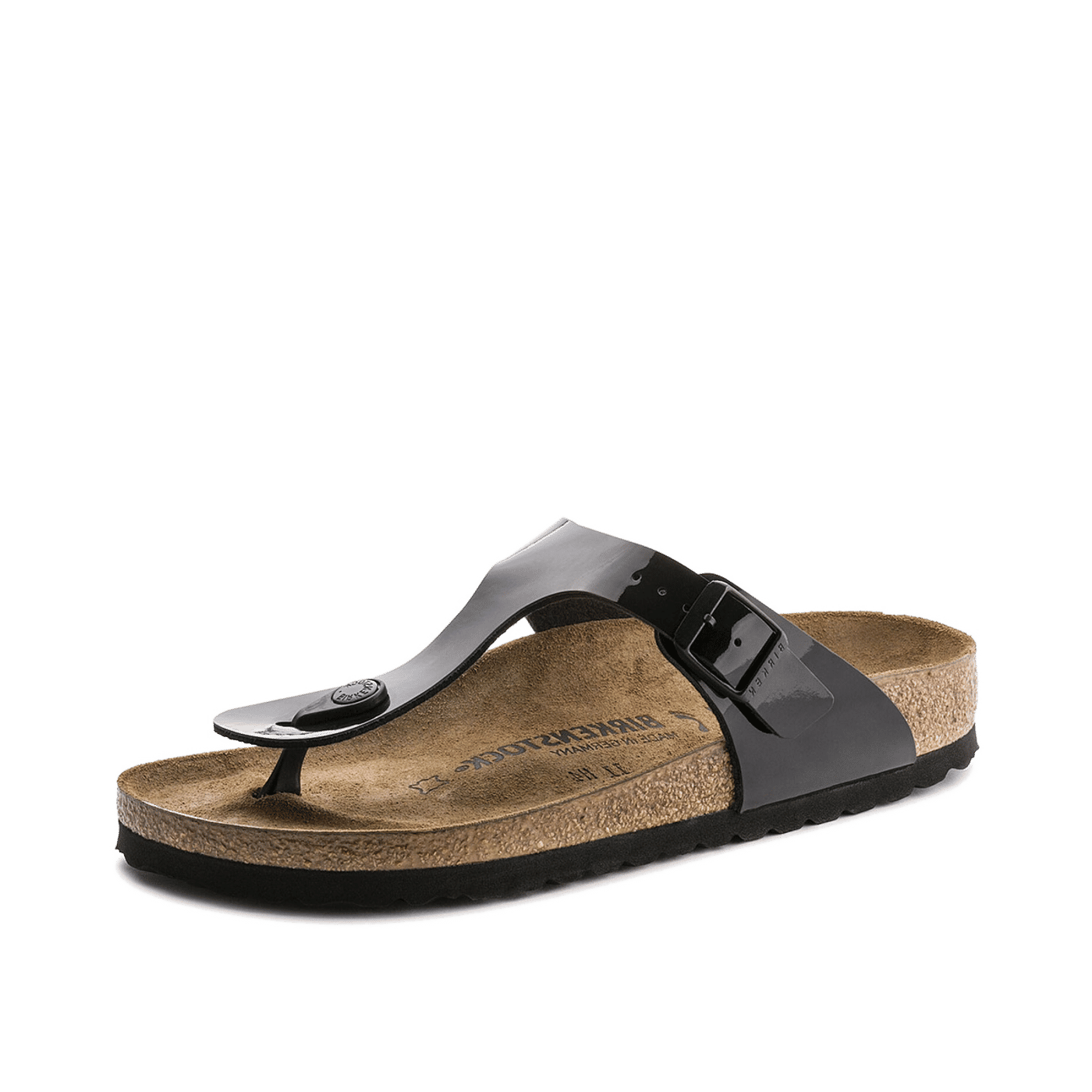 Birkenstock Gizeh BF Womens "Patent Black" Narrow Fit | 43663