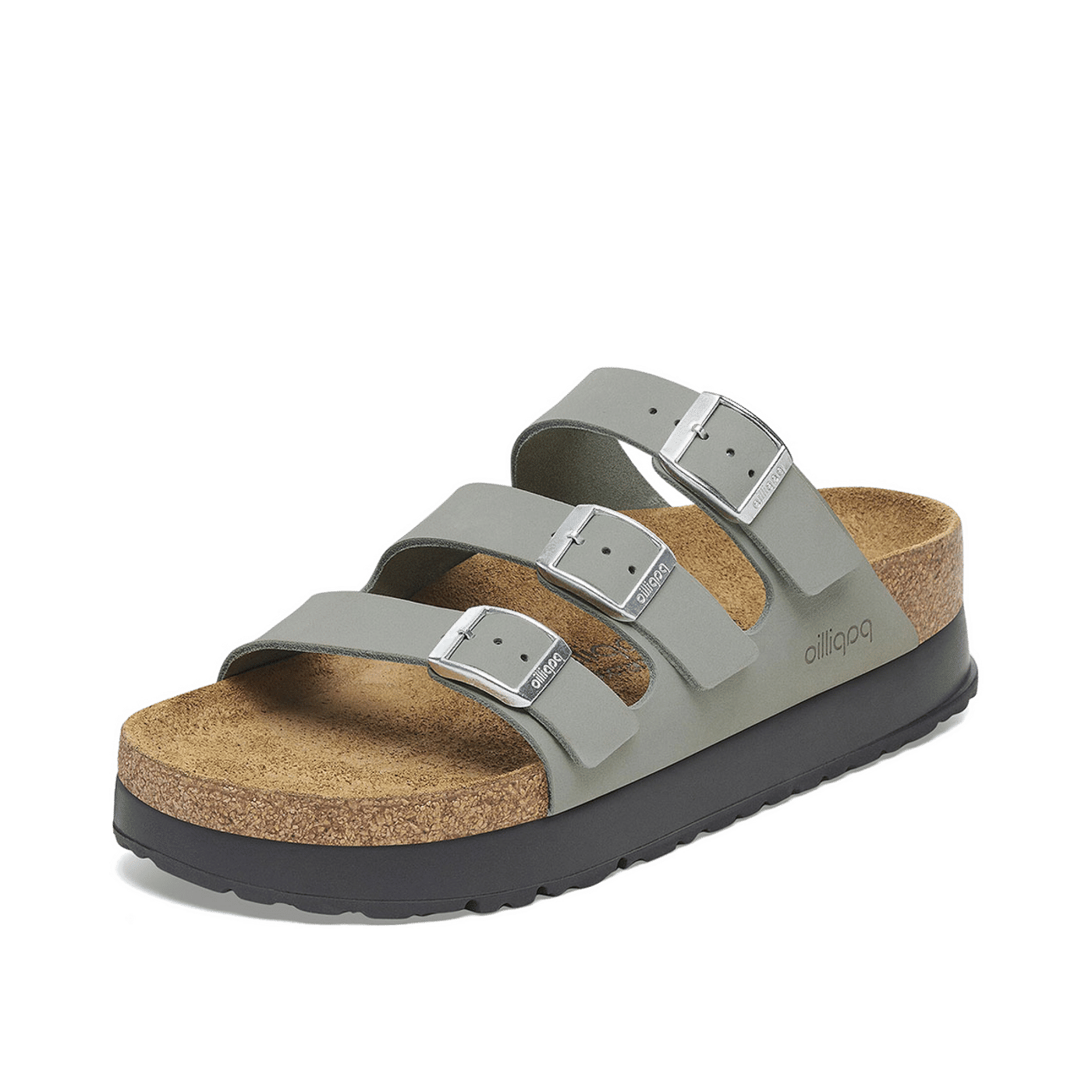 Birkenstock Florida III PAP Flex Platform Nubuck Leather Narrow Fit Womens "Gray" | 1029757