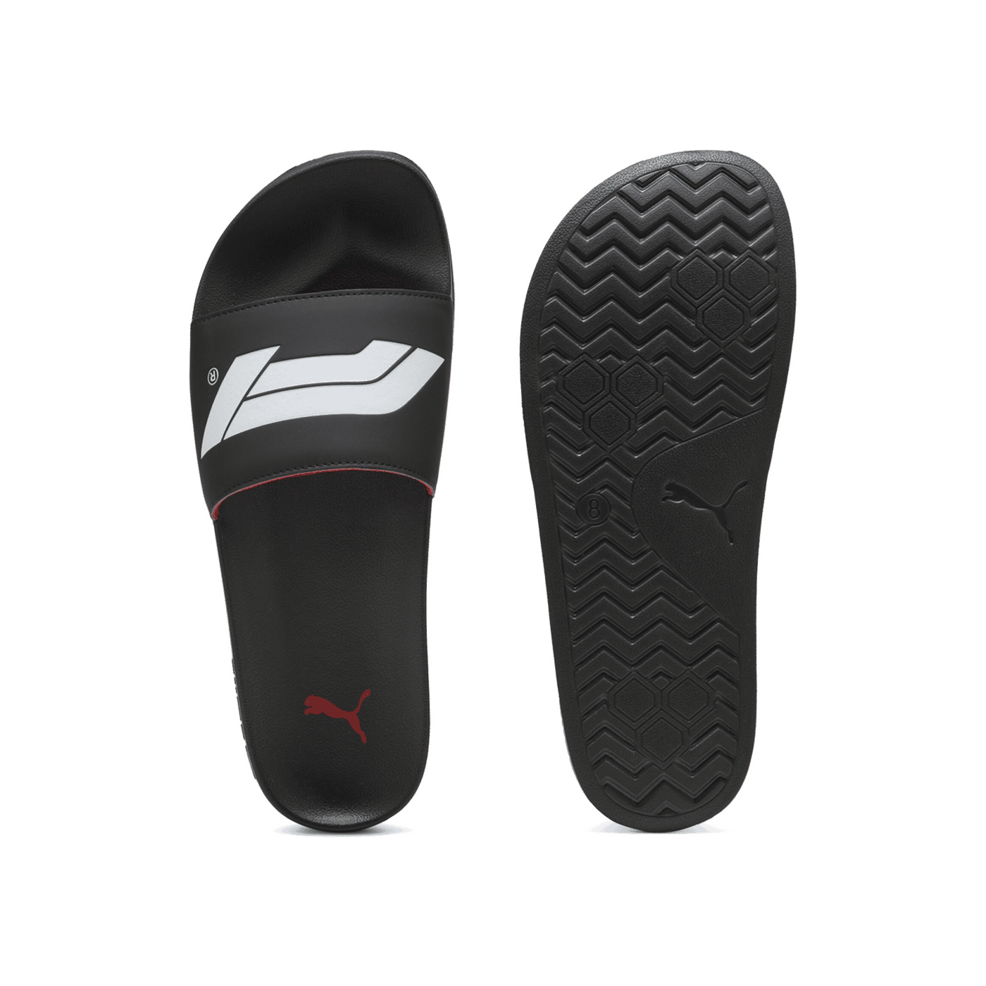 PUMA Formula 1 Leadcat 2.0 Logo Slides "Black/White" | 308846-01