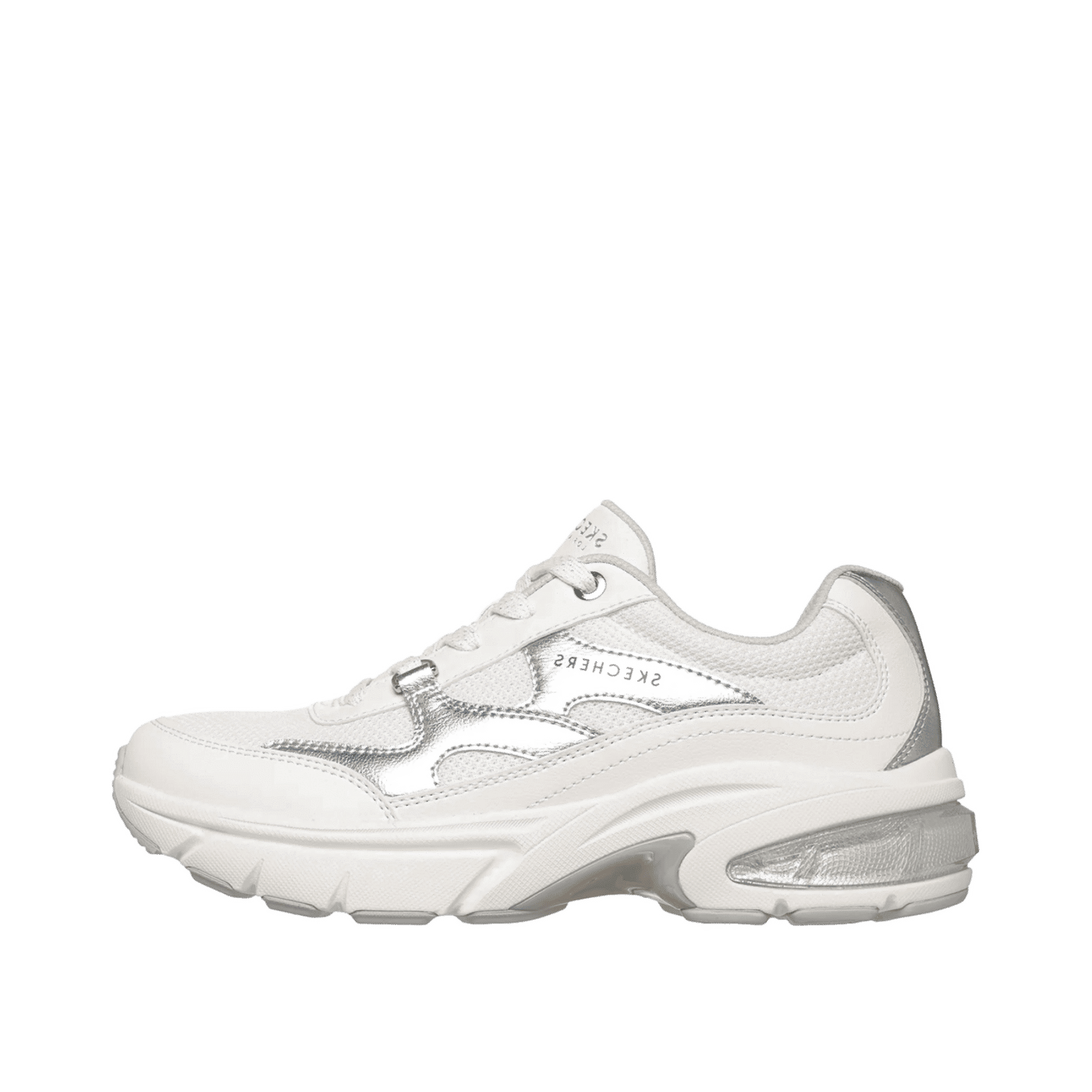Skechers Shadow - Shiny Wave "White/Silver" | 177368WSL