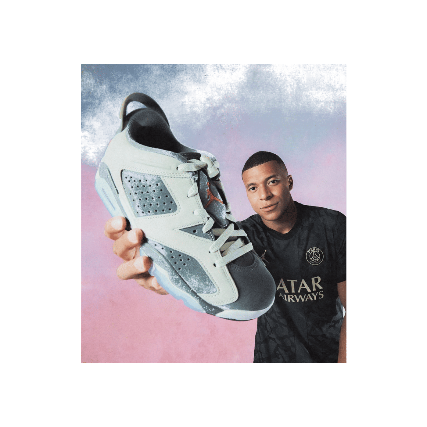 Air Jordan 6 Retro Low x Paris Saint-Germain "Light Bone/Iron Grey/White/Magma Orange" | DZ4133-008