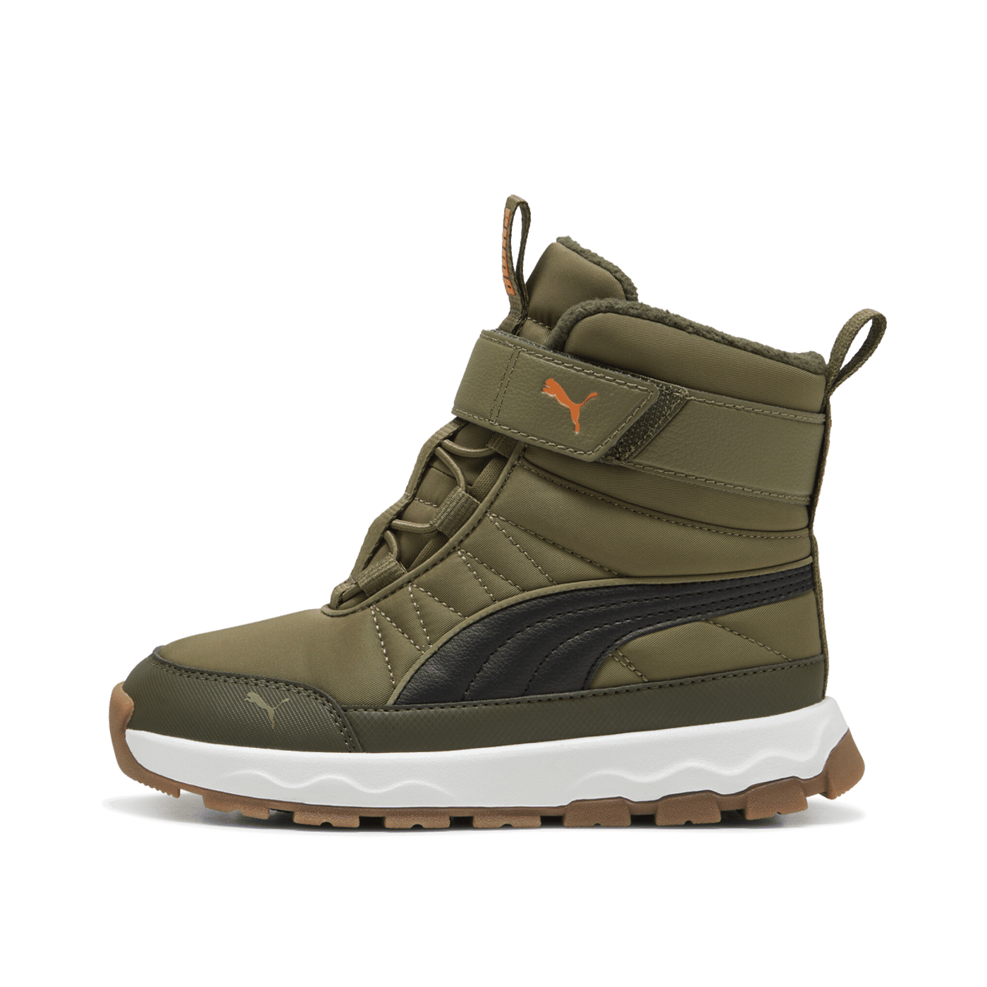 PUMA Evolve Kids "Olive, Black, Orange Glo" | 392645-07