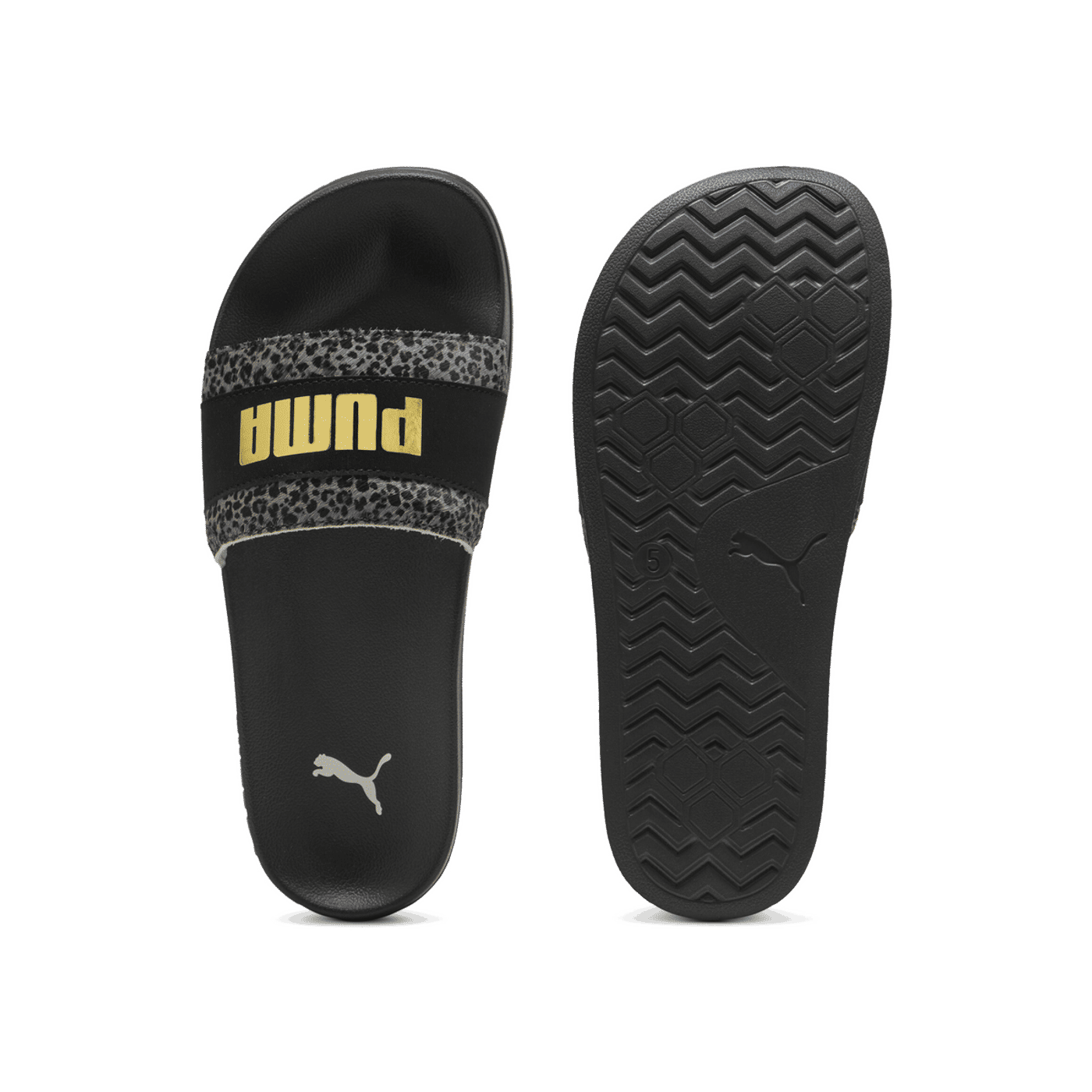 PUMA Leadcat 2.0 Animal Flair Slides "Black/Gold" | 402880-02