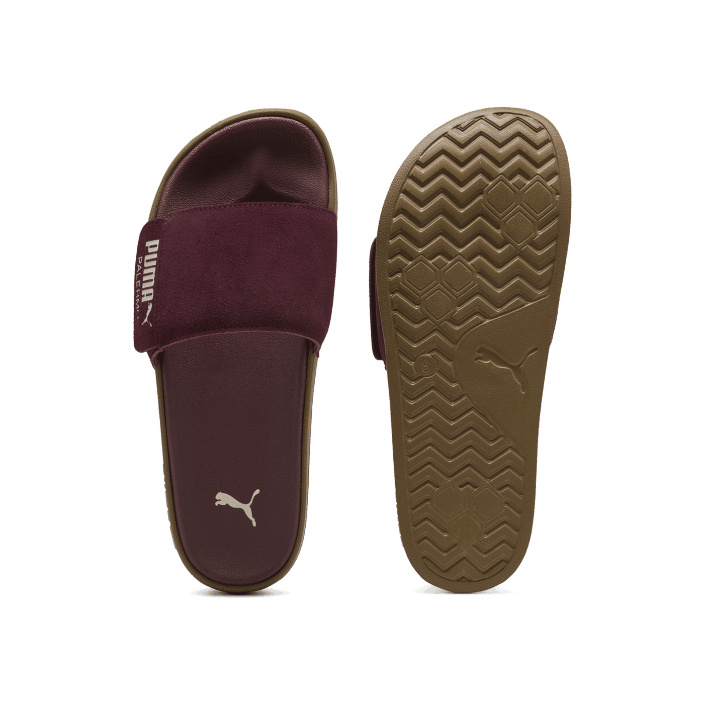 PUMA Leadcat 2.0 Palermo Foil Slides "Ruby Shimmer/Alpine Snow/Gum" | 399041-08