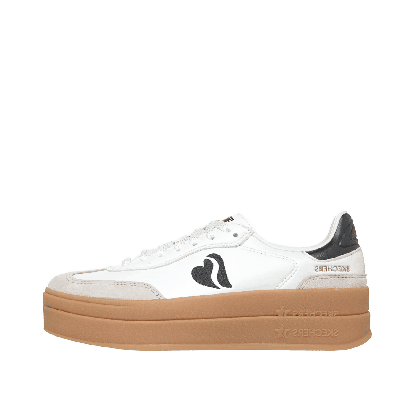 Skechers Academy High "Stacked Hearts" | 185435WBK