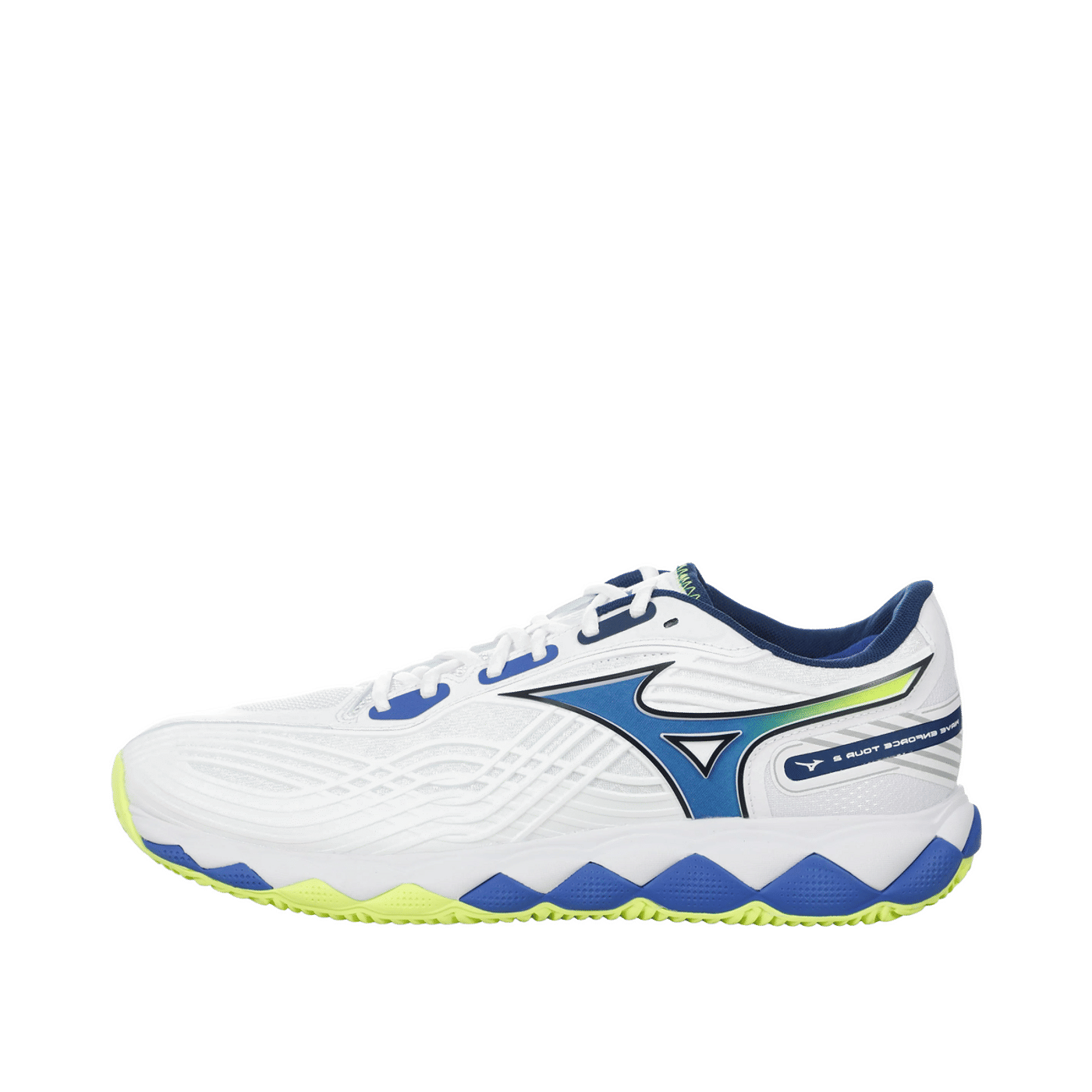 Mizuno Wave Enforce Tour 2 CC "White/Dazzling Blue/Lightning Yellow" | 61GC260320