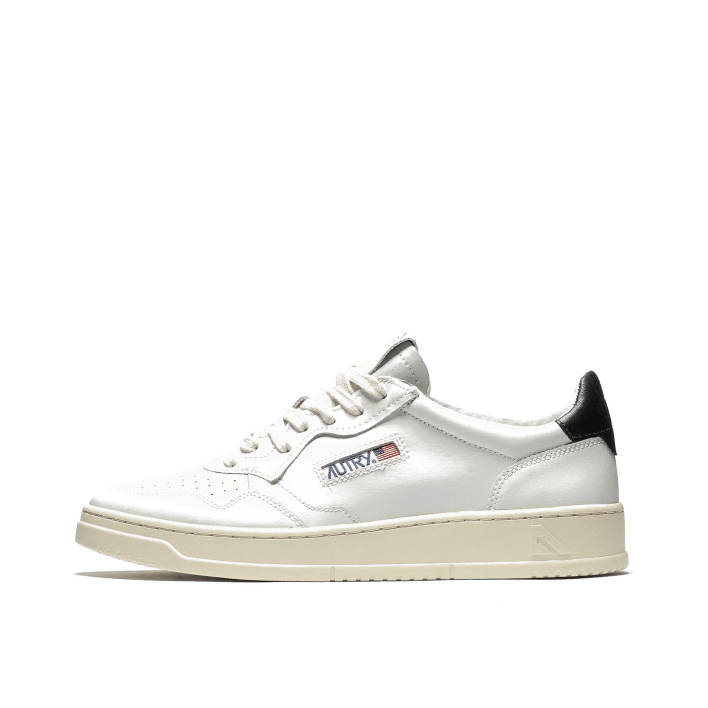 Autry 01 Low "Leat Wht/Black" | AULMLL22