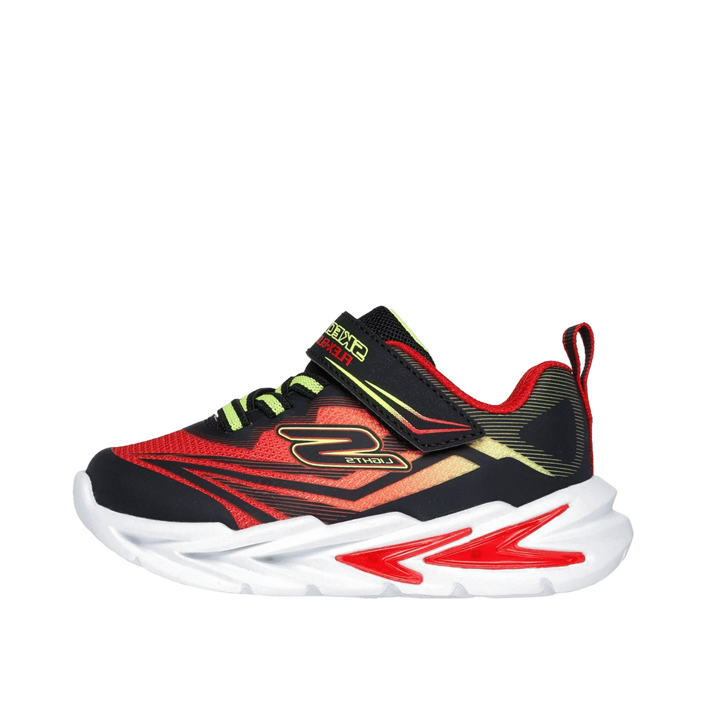 Skechers S Lights Flex-Glow Ultra "Black/Red" | 400139NBKRD