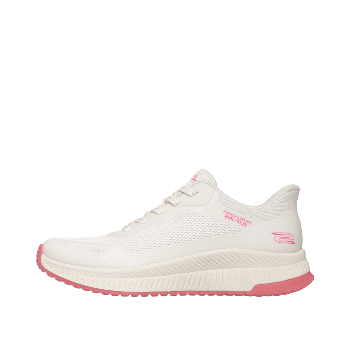 Skechers BOBS Sport Squad 4 - Staple Look "White/Pink" | 117624WPK