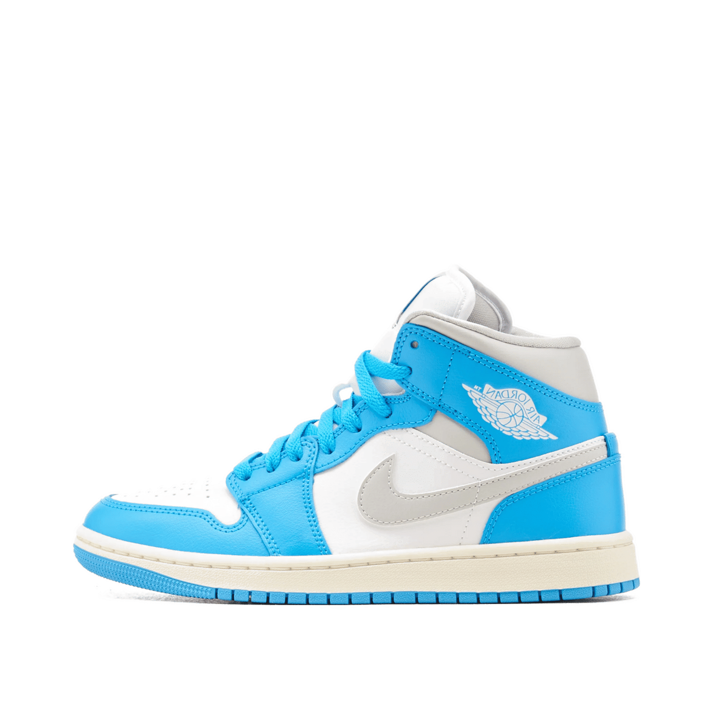Air Jordan 1 Mid Wmns "Dark Powder Blue/White-Sail-Neutral Grey" | BQ6472-400