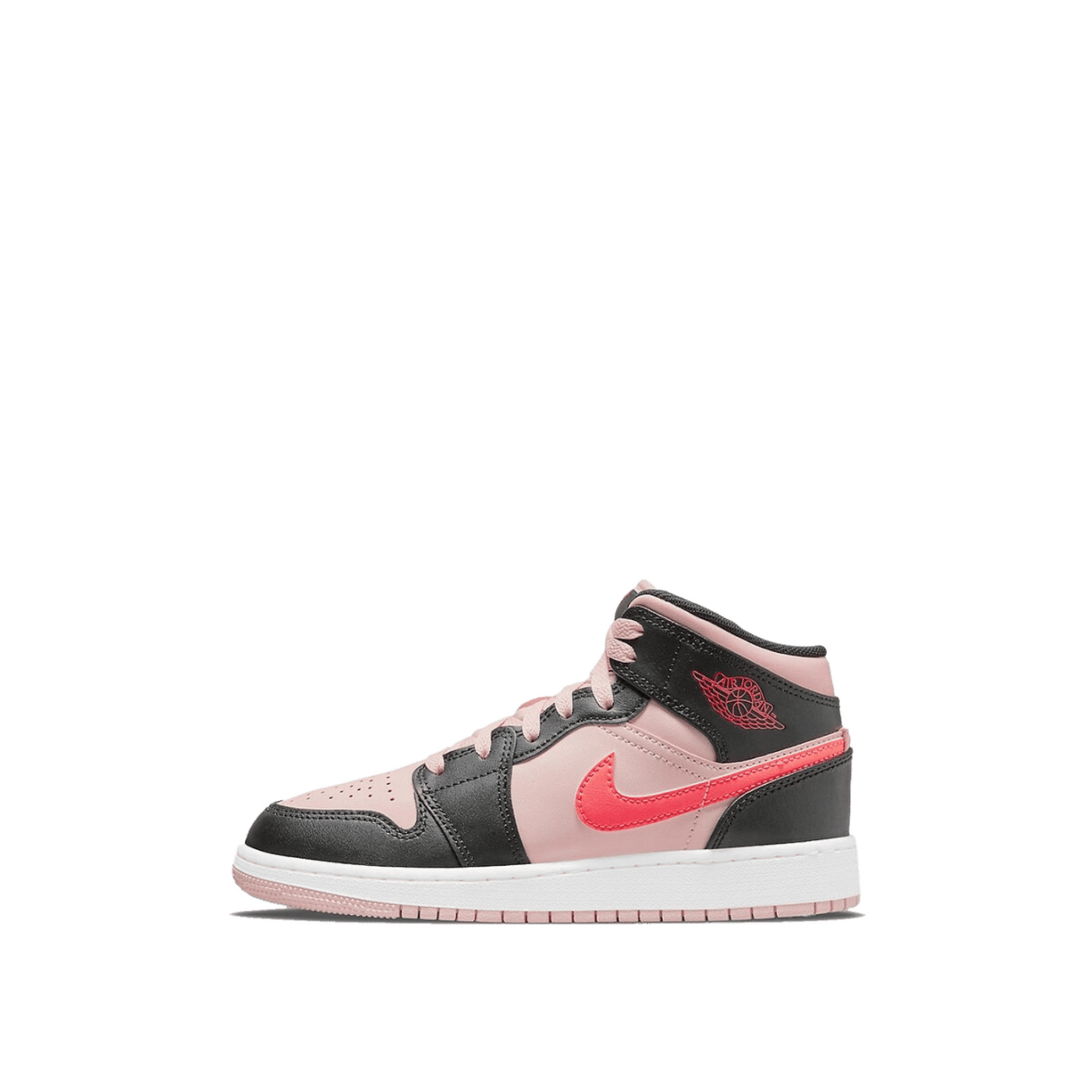 Air Jordan 1 Mid (GS) "Black Pink Crimson" | 554725-604