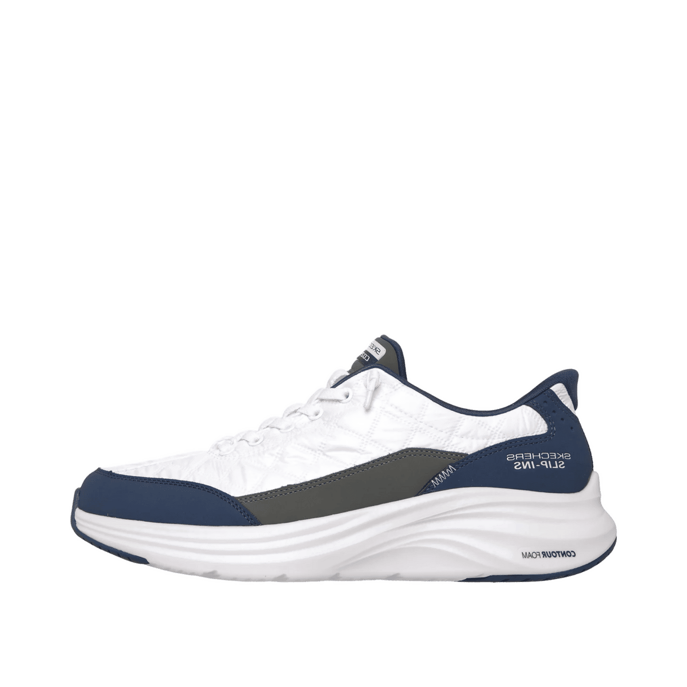 Skechers Slip-Ins Contour Foam "White/Navy" | 232619WNV