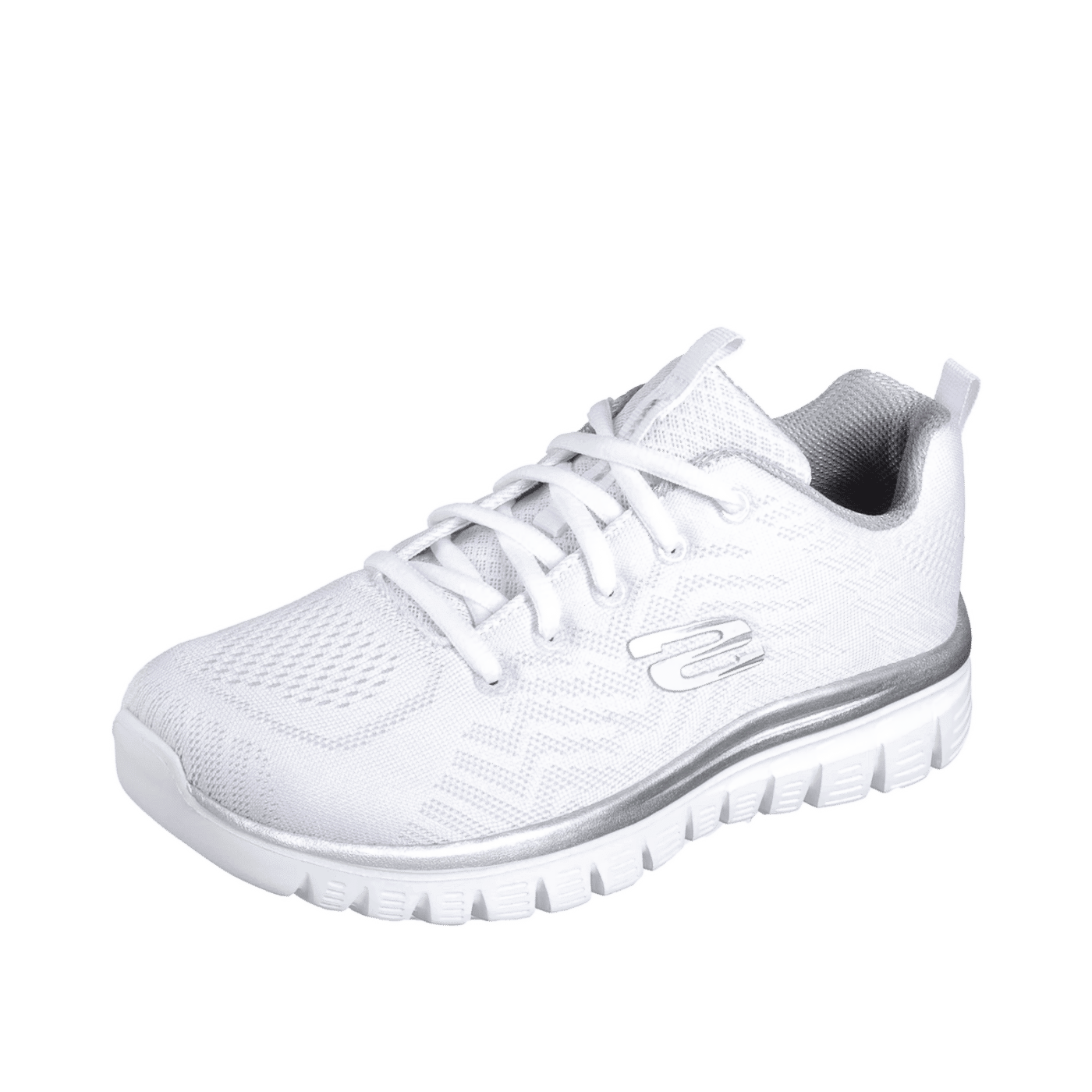 Skechers Graceful Get Connected "White/Silver" | 12615WSL