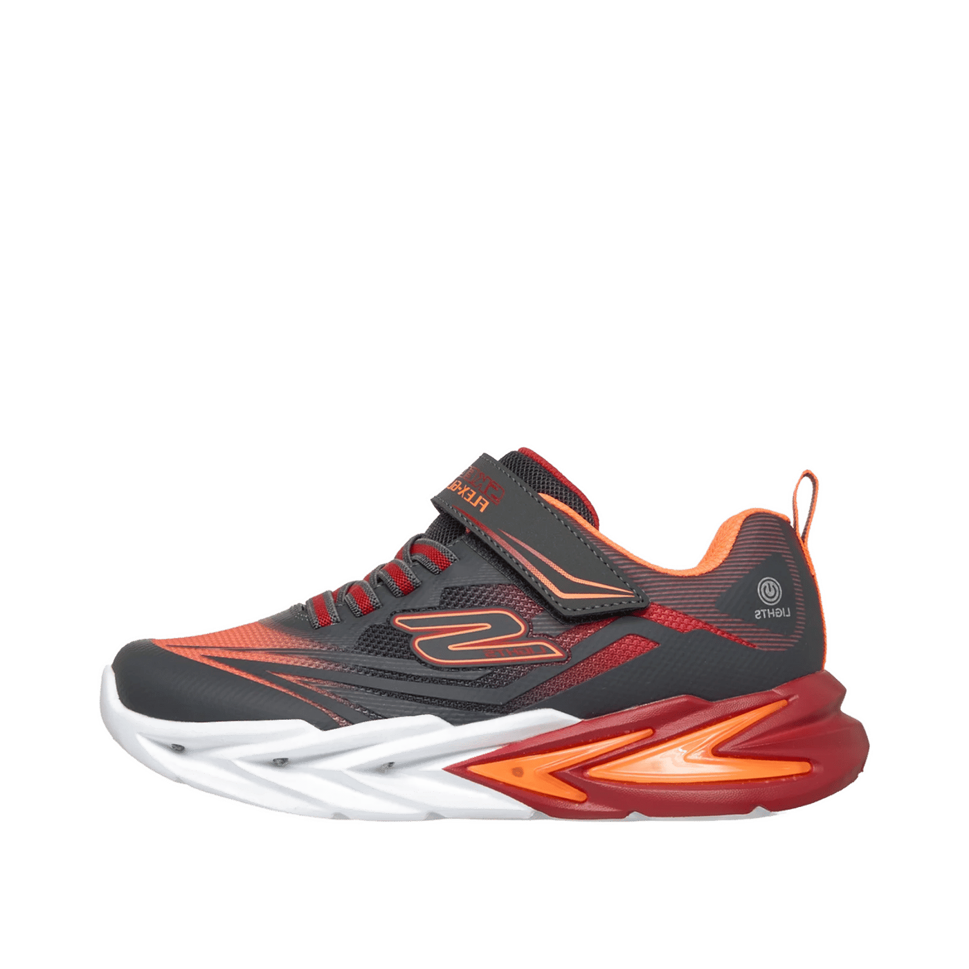 Skechers S Lights Flex-Glow Ultra "Charcoal/Red" | 400139LCCRD