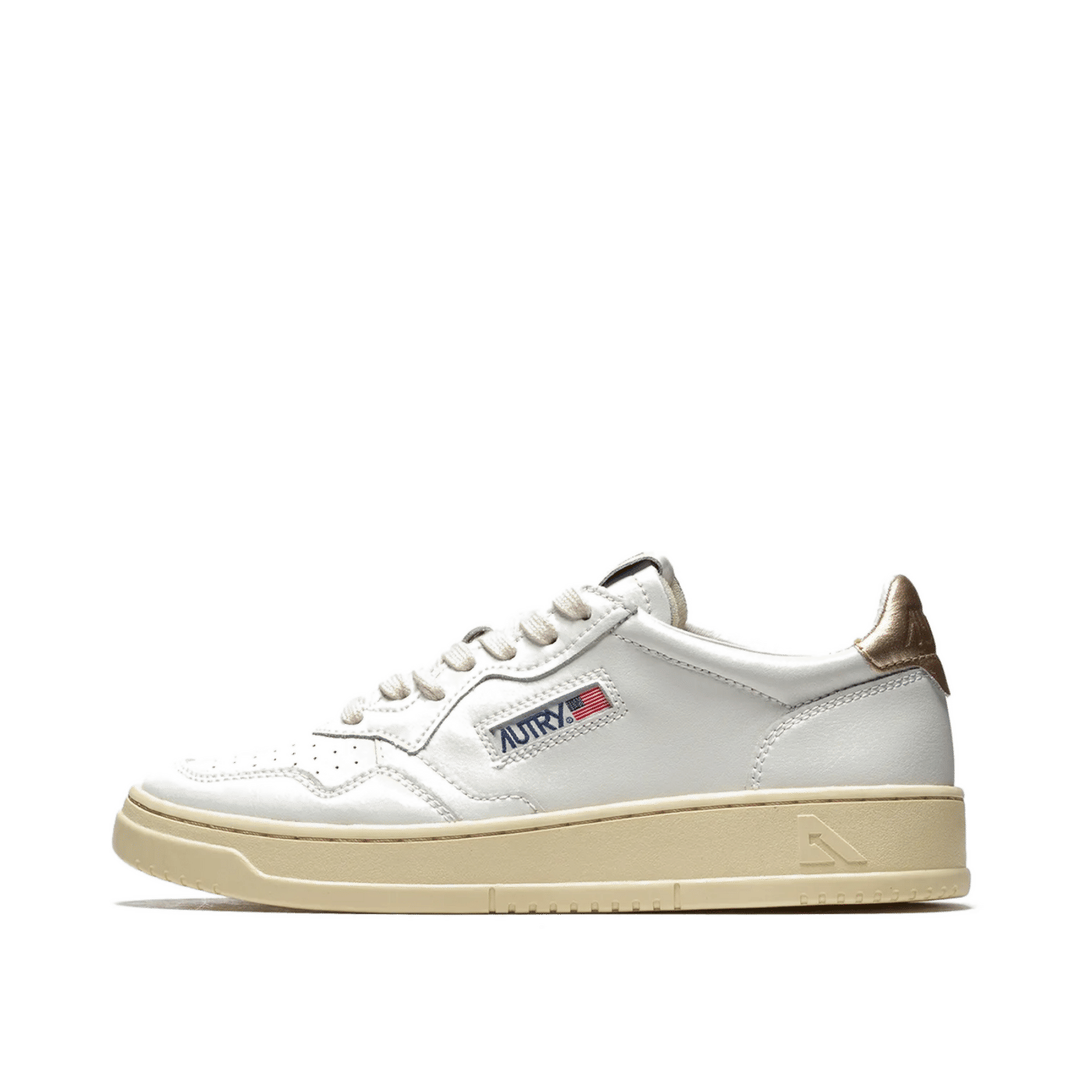 Autry Medalist 01 Low "Leat White/Gold" | AULWLL06