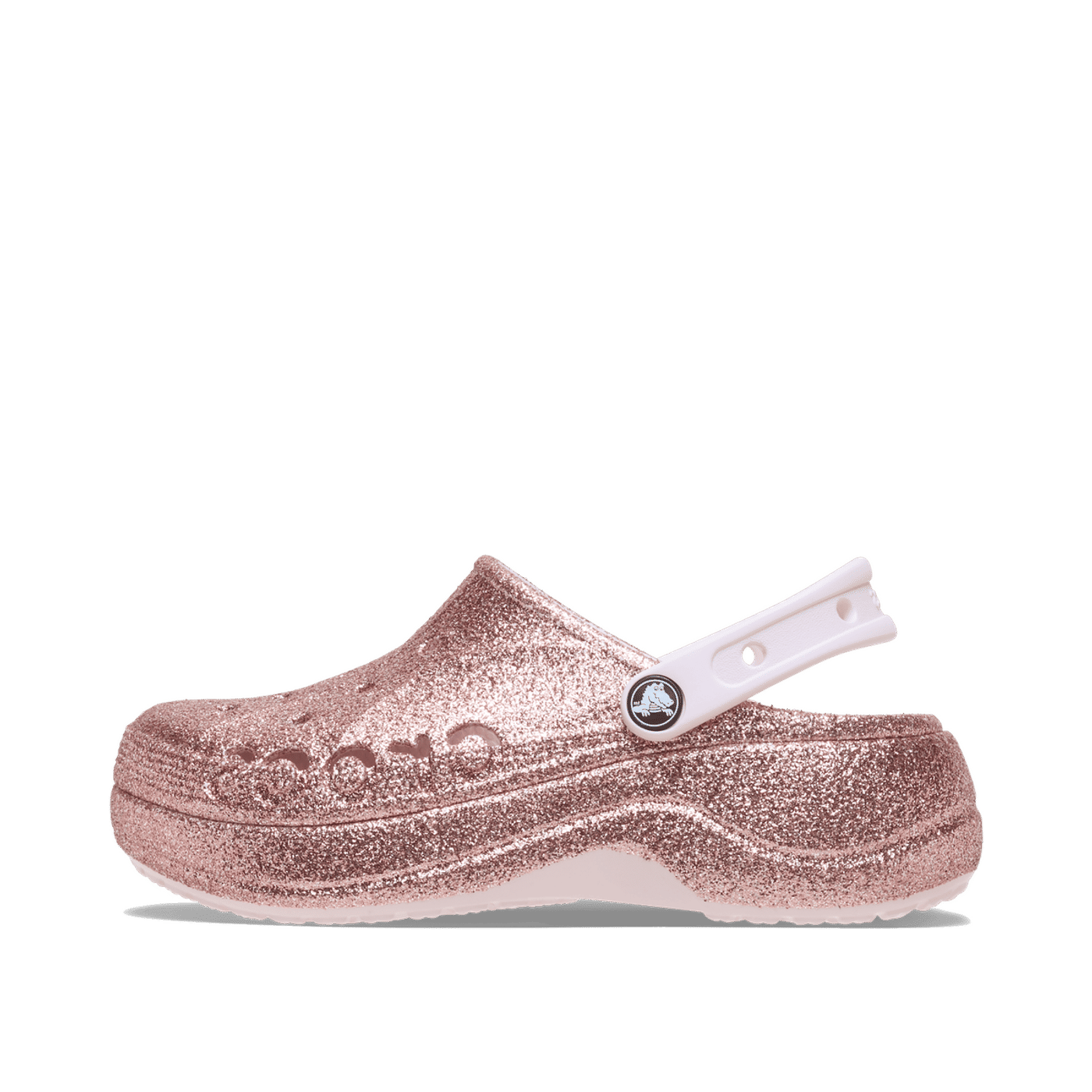 Crocs Baya Platform Glitter Clogs "Barely Pink" | 2084596PI