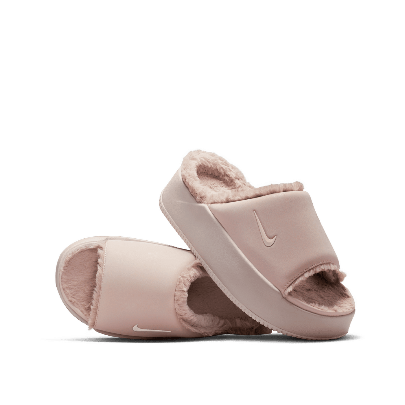 Nike Calm Elevation Fur Slippers Wmns "Pink" | HV8560-600