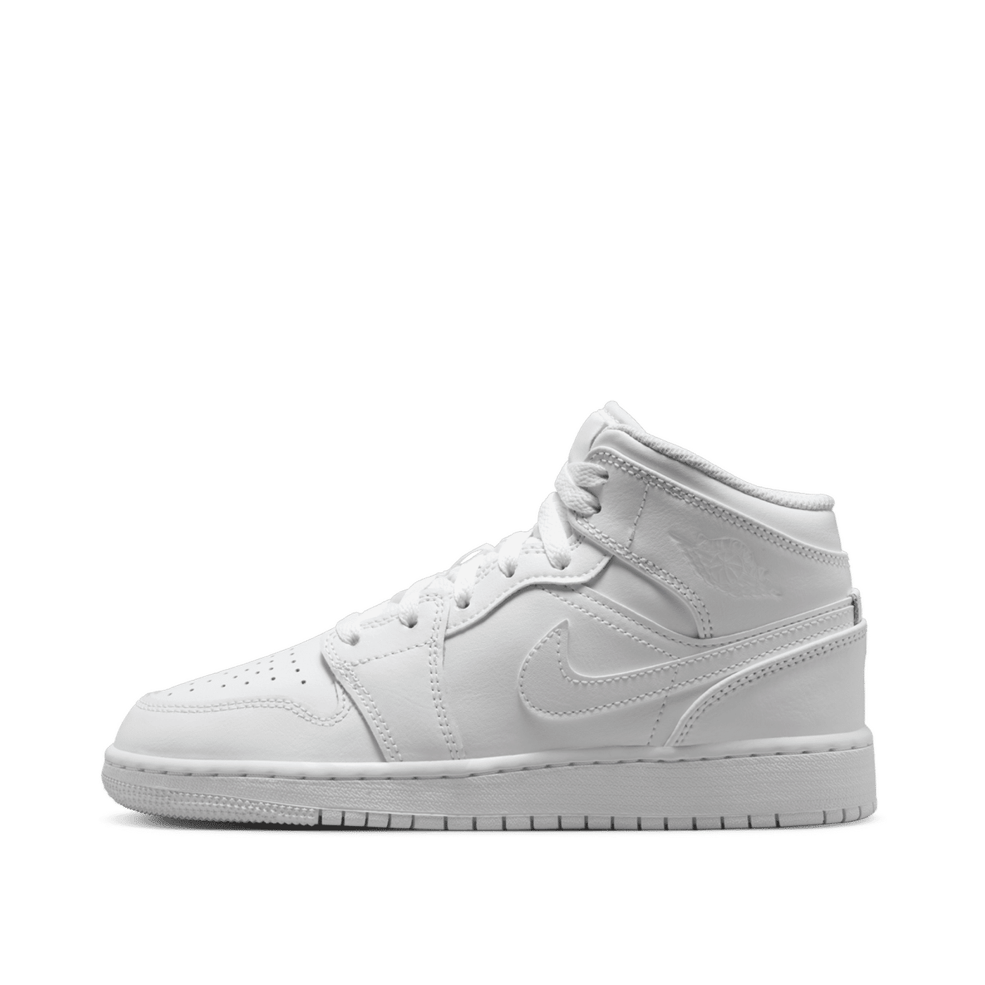 Air Jordan 1 Mid GS "Triple White" | 554725-136