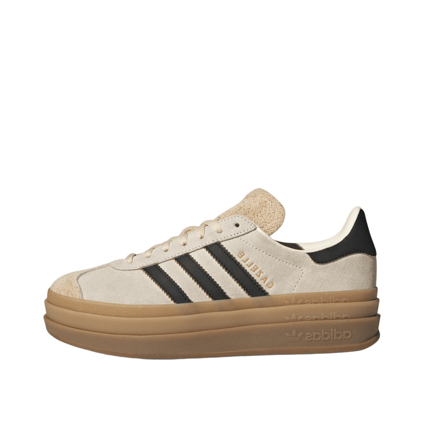 Adidas Gazelle Bold "Cream White/Core Black/Sand Strata" | JS3892